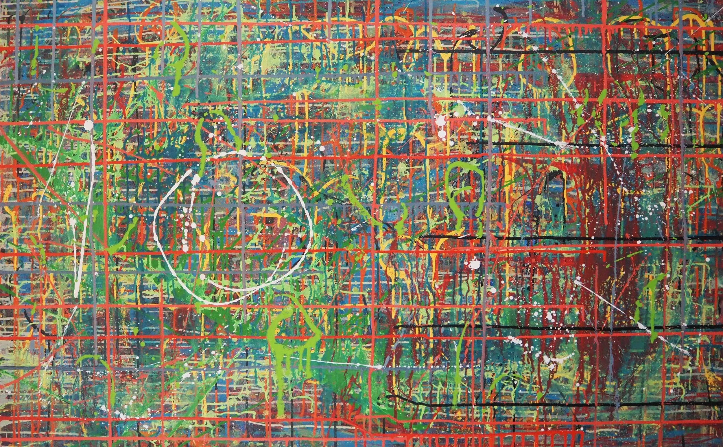 "Transitions", oils & acrylics on canvas, 48"x30", October of 2021; for a suggested purchase amount of $700