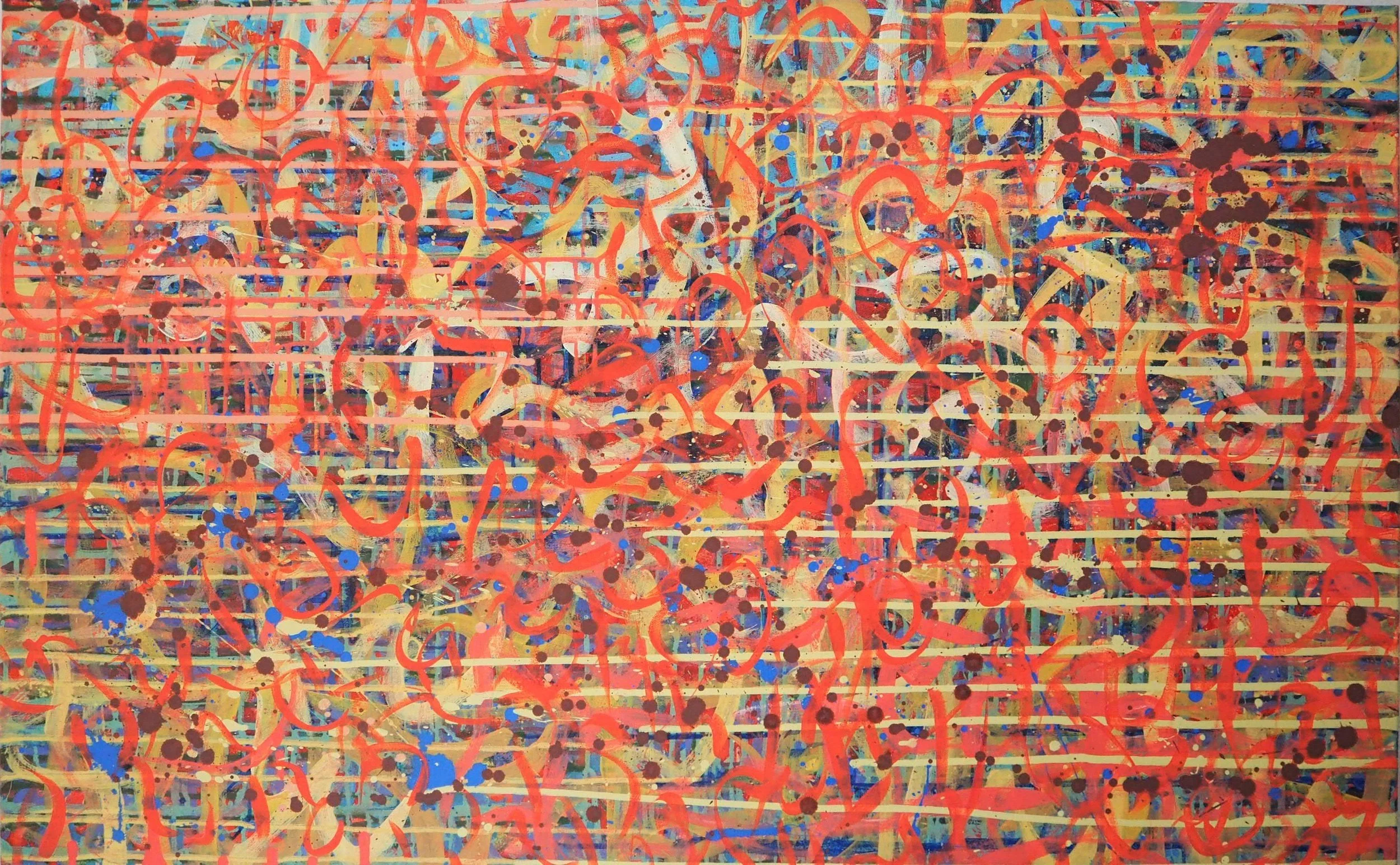 "Sonata", oils & acrylics on canvas, 48"x30", October of 2021; for a suggested purchase amount of $800