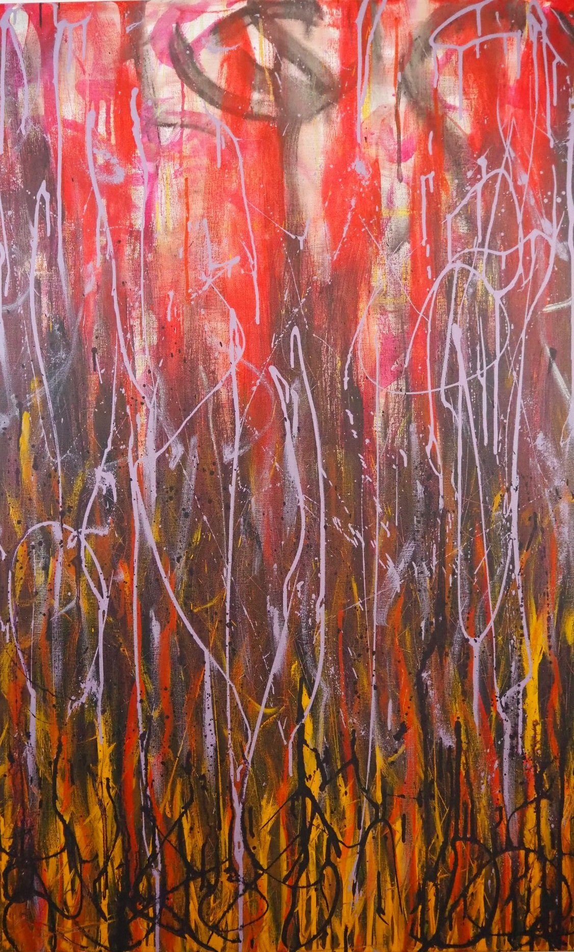 "The Rising", 30"x48", oils and acrylics on canvas, November of 2021; for a suggested purchase amount of $700