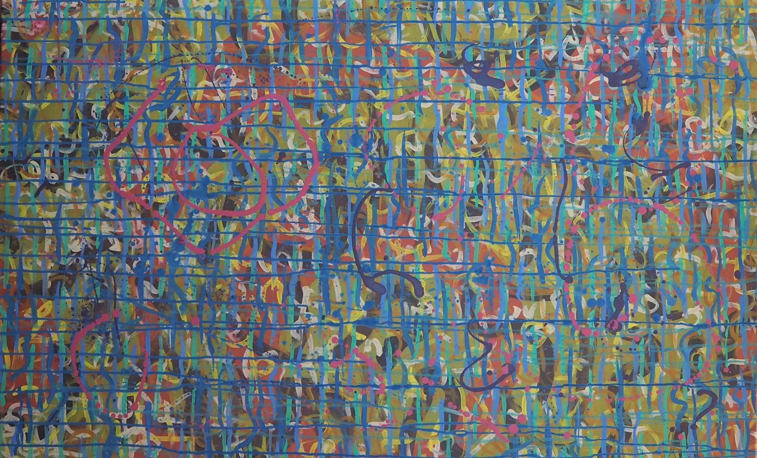 "Options", oils over acrylics on canvas, 48"x30". completed September of 2022; for a suggested purchase amount of $700