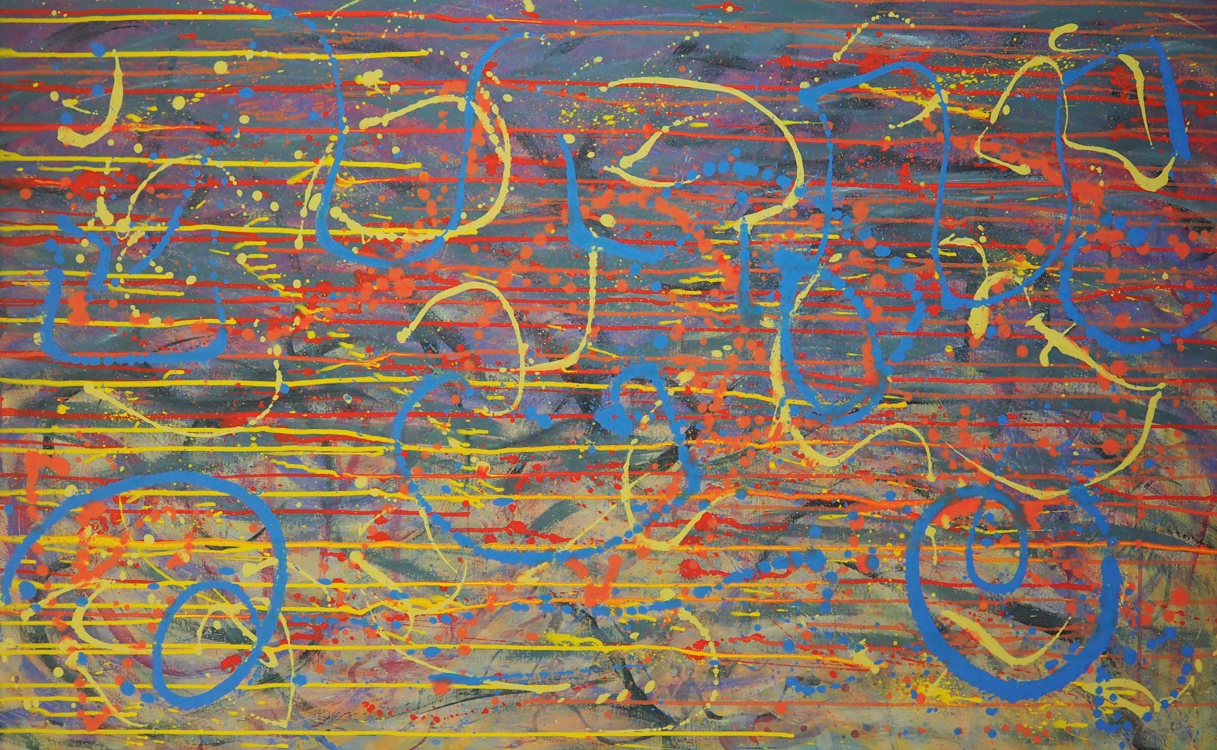 "Smoke and Cinders", oils over acrylics on canvas, 48"x30". completed April of 2023; for a suggested donation of $750