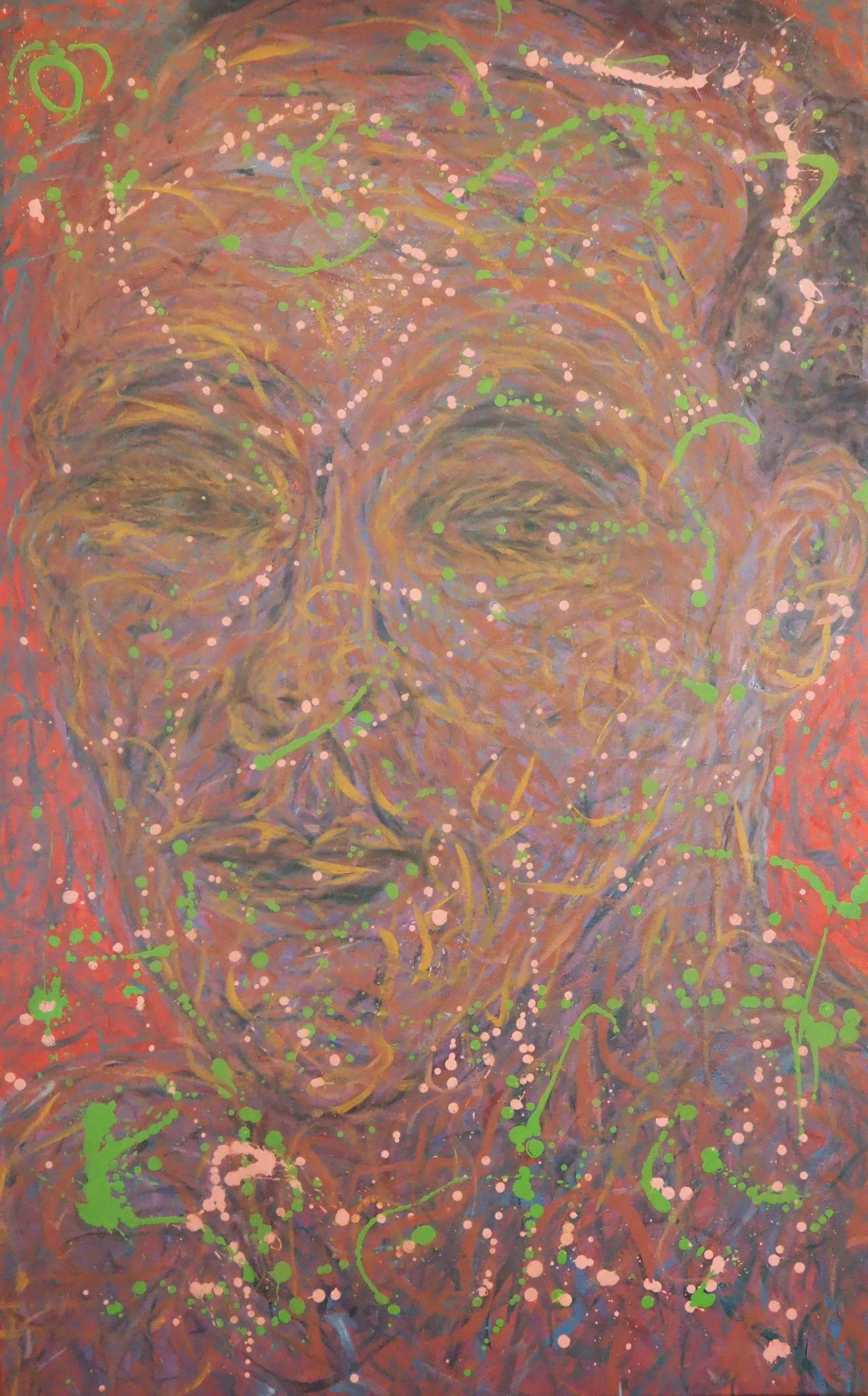 "Four of Four", 30"x48", oils atop acrylics on canvas, completed November of 2022, not available