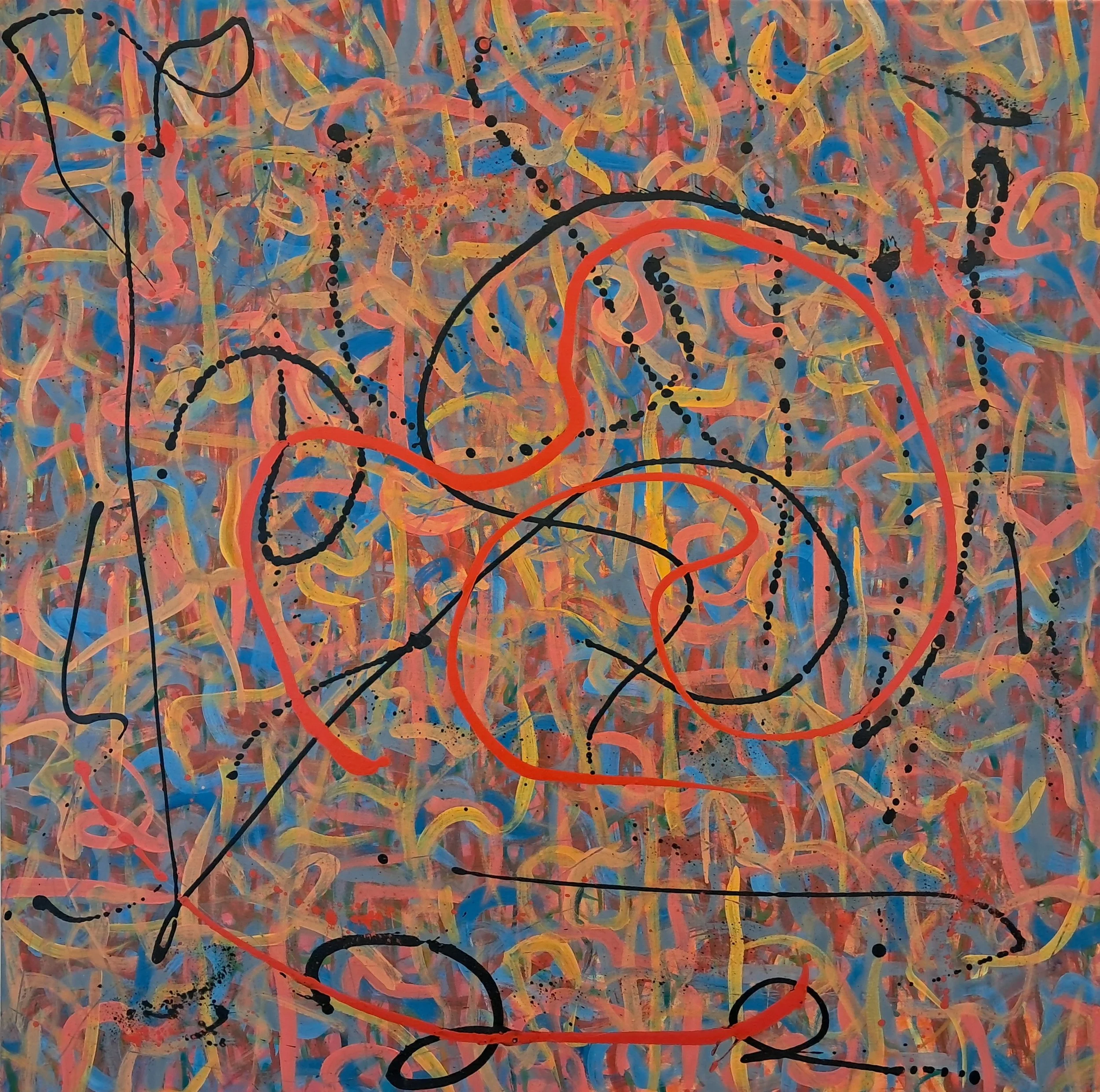 "Pieta", 36"x36", oils atop acrylics, completed November of 2023, for a suggested purchase amount of $700