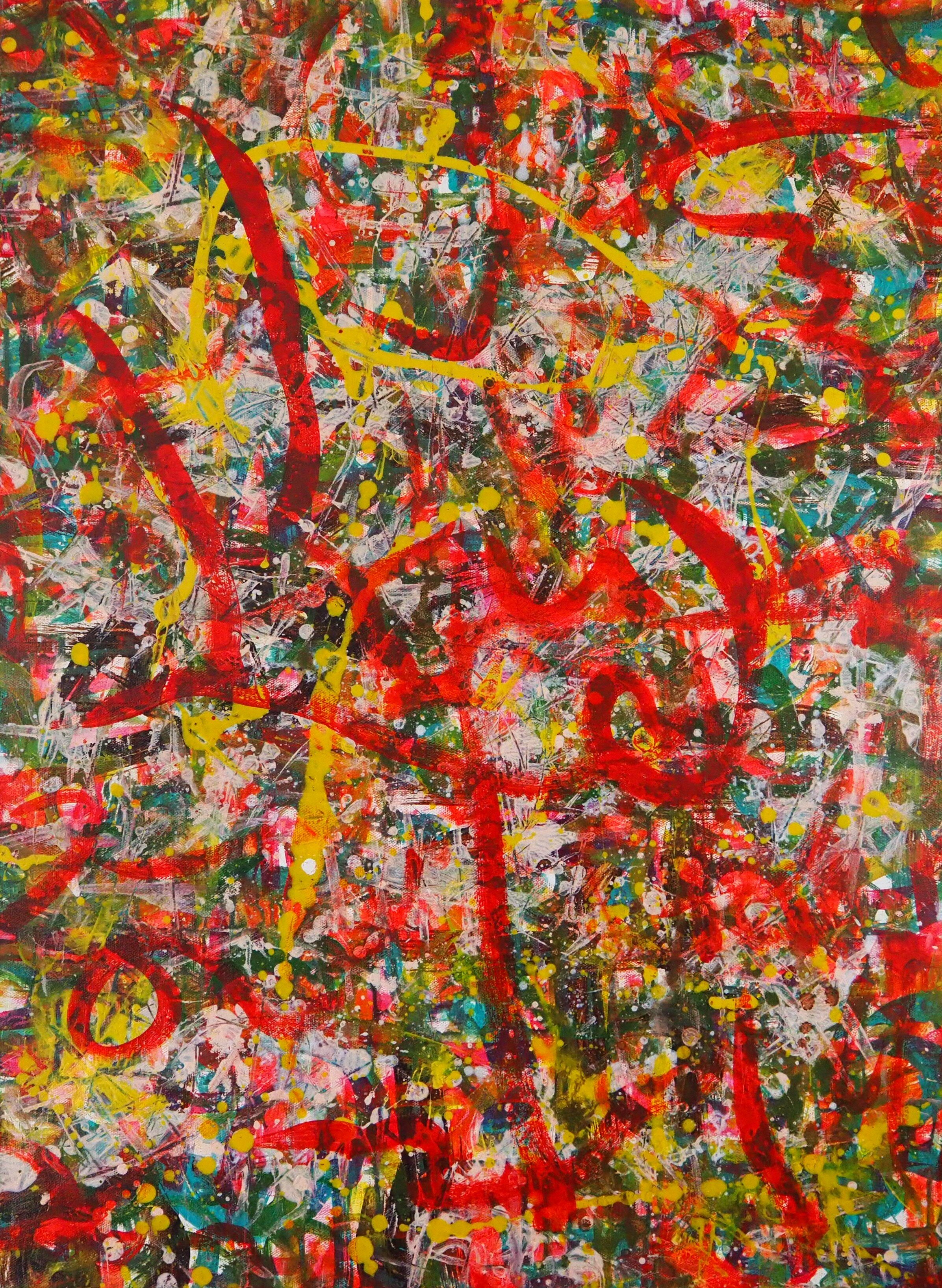 "Phantasmagoria", acrylics on canvas, 22"x30", November of 2020; for a suggested payment amount of $200