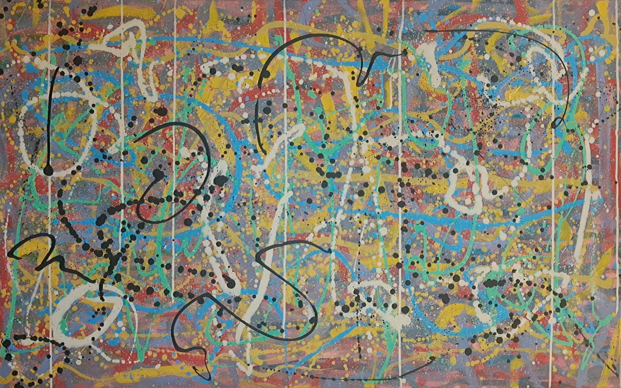 "As Notre Dame's Bell Resound", 30"x48", oils atop acrylics, completed December of 2024, for a suggested purchase amount of $800