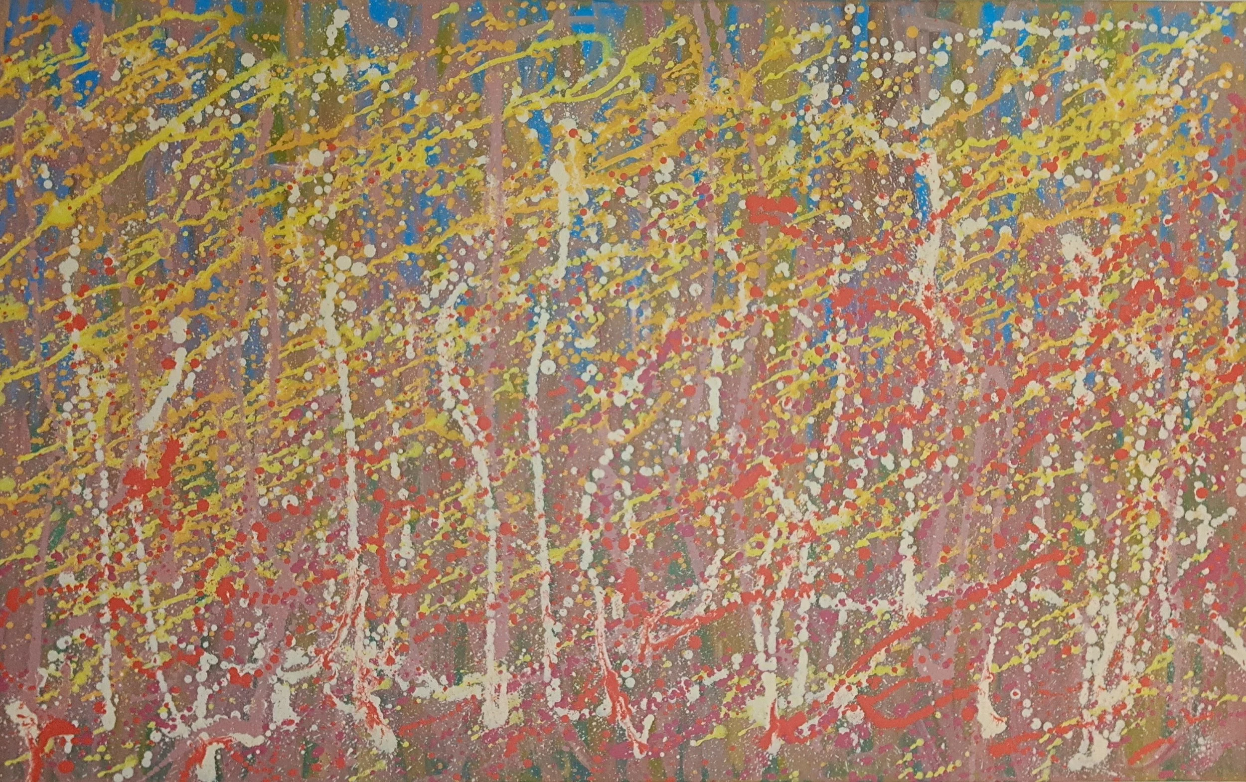 "Autumn Rustle", 30"x48", oils atop acrylics, completed November of 2024, for a suggested purchase amount of $775