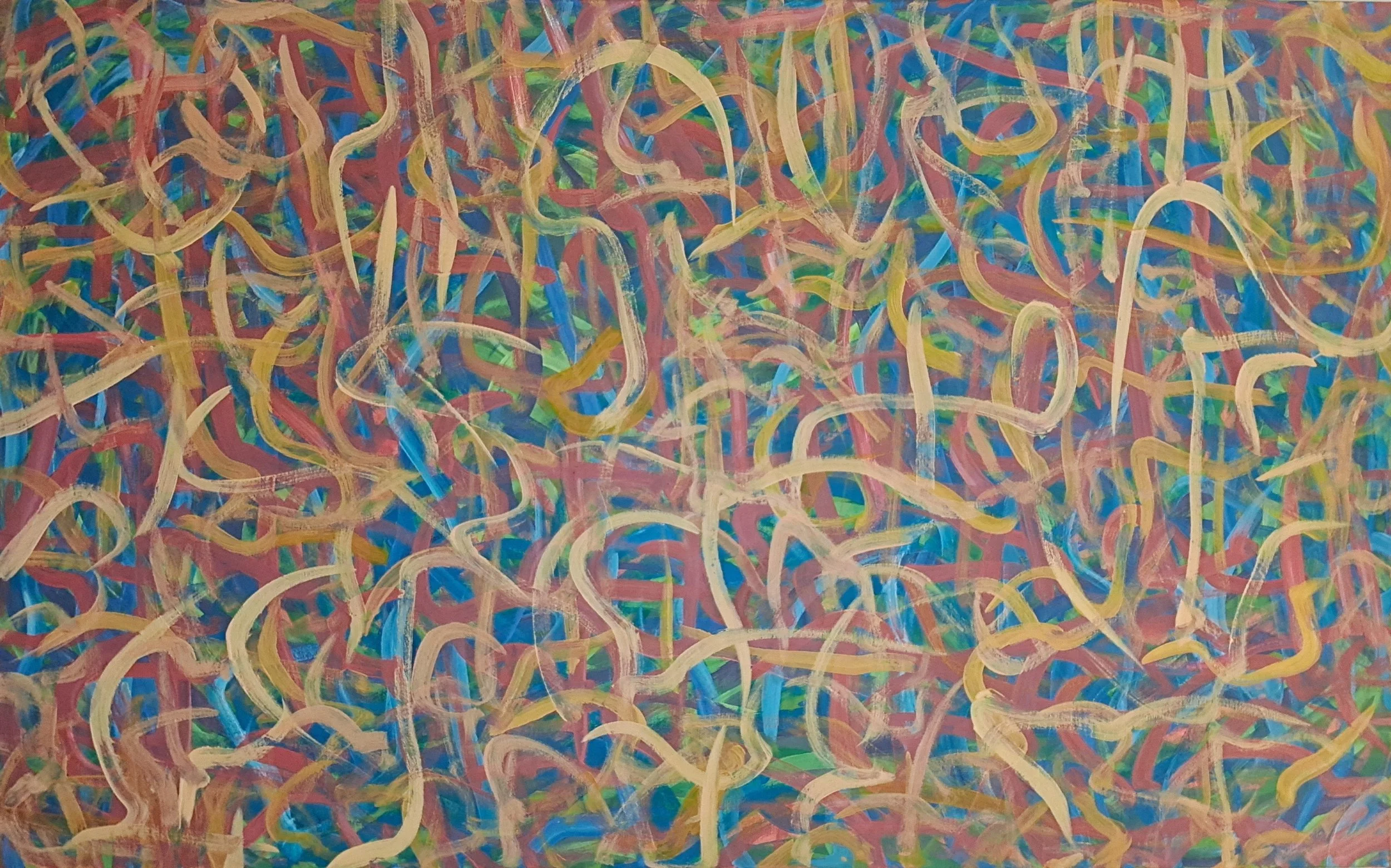 "Yesterday's Yesteryear", 30"x48", oils atop acrylics, completed March of 2025, for a suggested purchase amount of $725