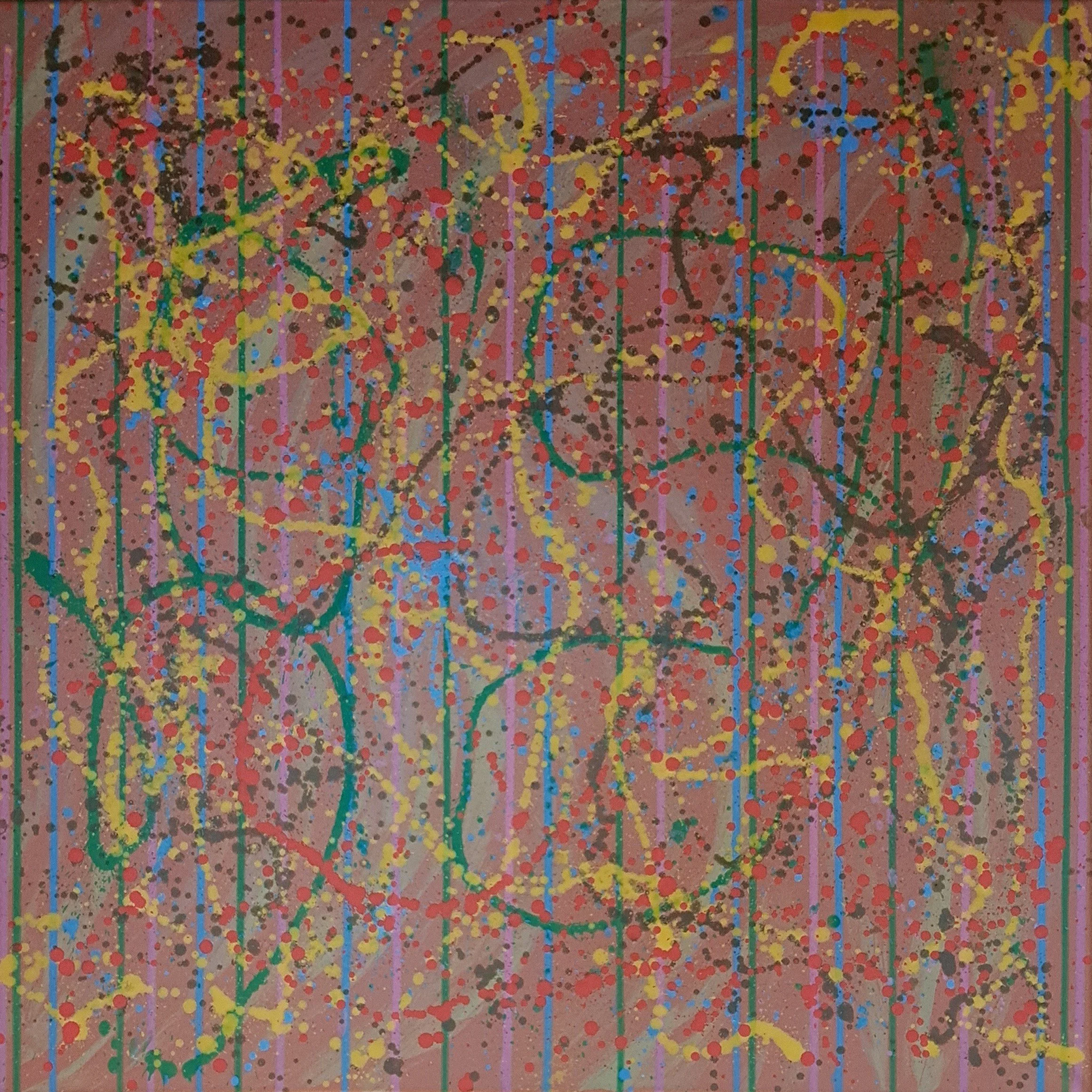"Jubilation", 36"x36", oils atop acrylics, completed October of 2024, for a suggested purchase amount of $650