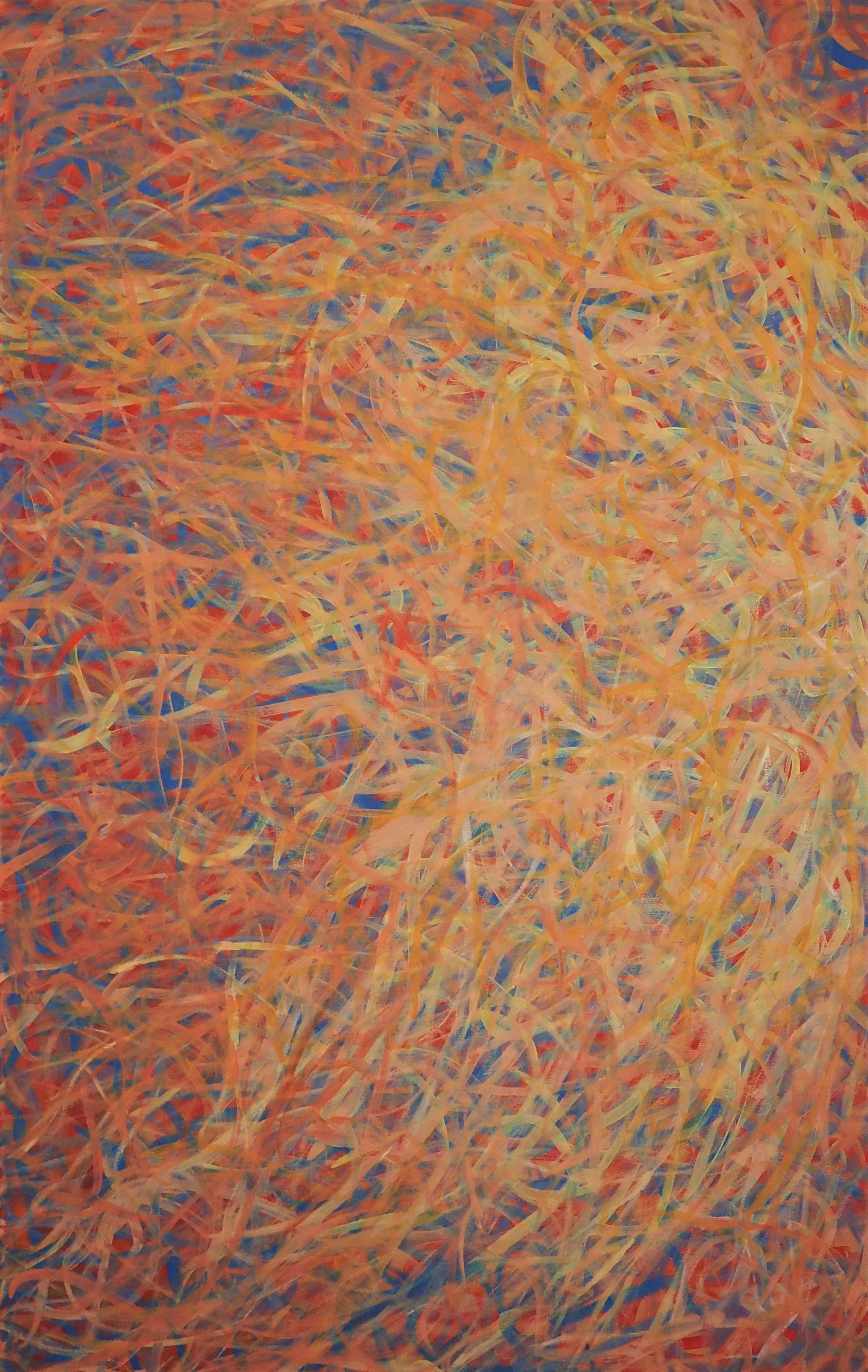 "Spindrifter", oils & acrylics on canvas, 30"x48", April of 2023; for a suggested purchase amount of $400