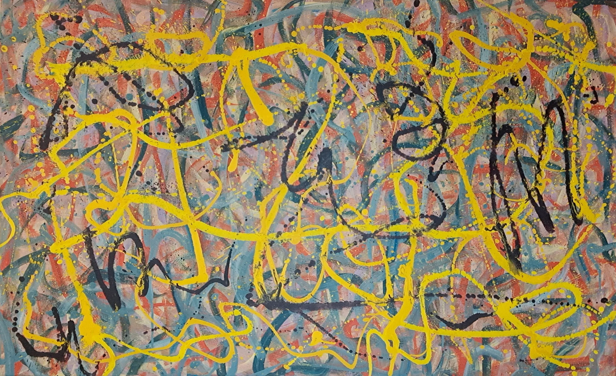 "Meadowlark", 30"x48", oils atop acrylics, completed February of 2026, for a suggested purchase amount of $800