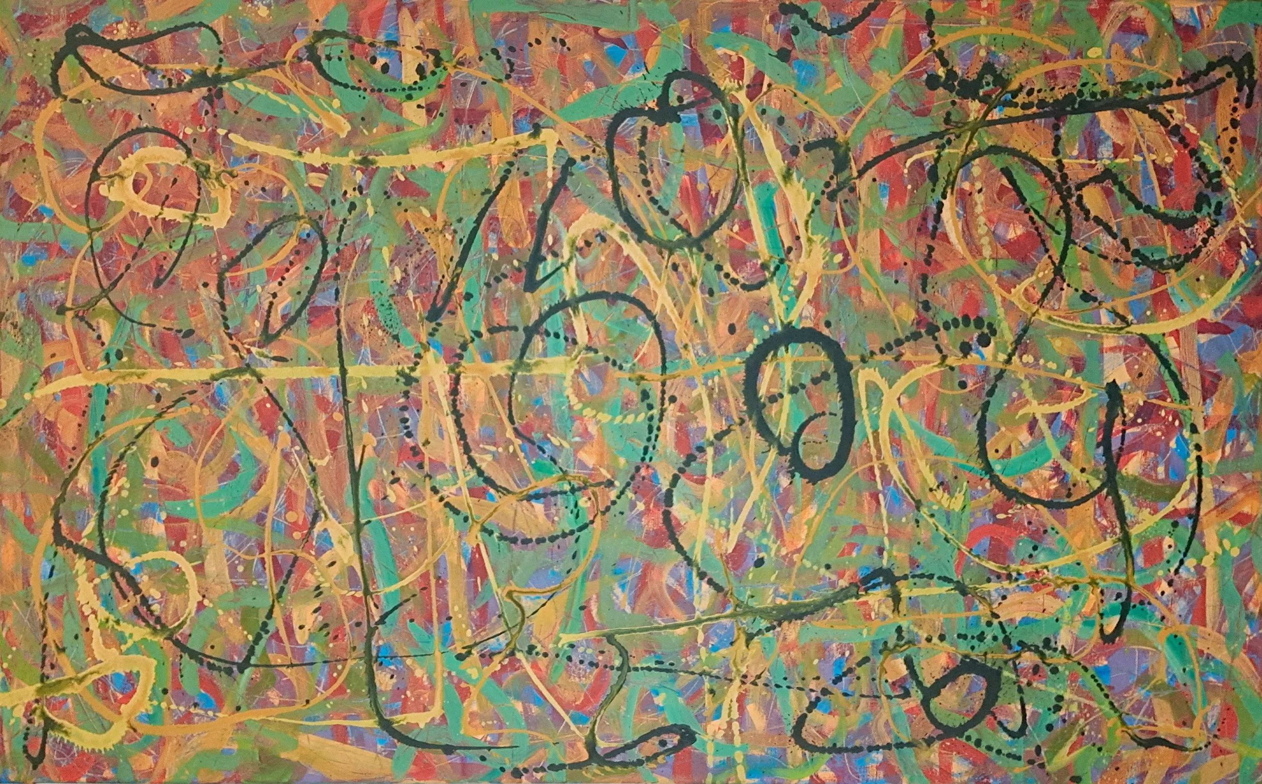 "Respair", 30"x48", oils atop acrylics, completed February of 2026, for a suggested purchase amount of $800