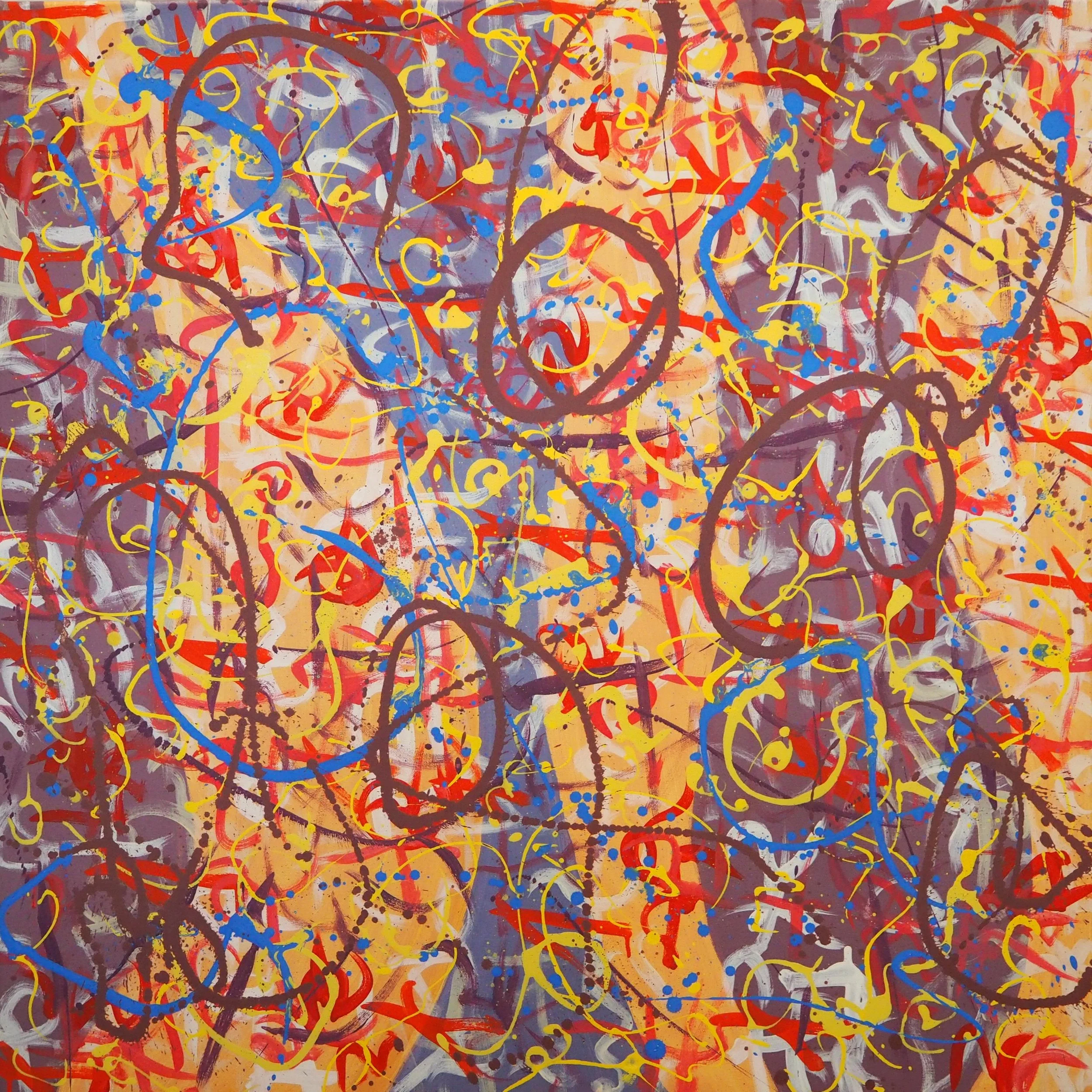 "A Song Sung Amongst Ourselves", 36"x36", oils atop acrylics, completed November of 2023, for a suggested purchase amount of $675