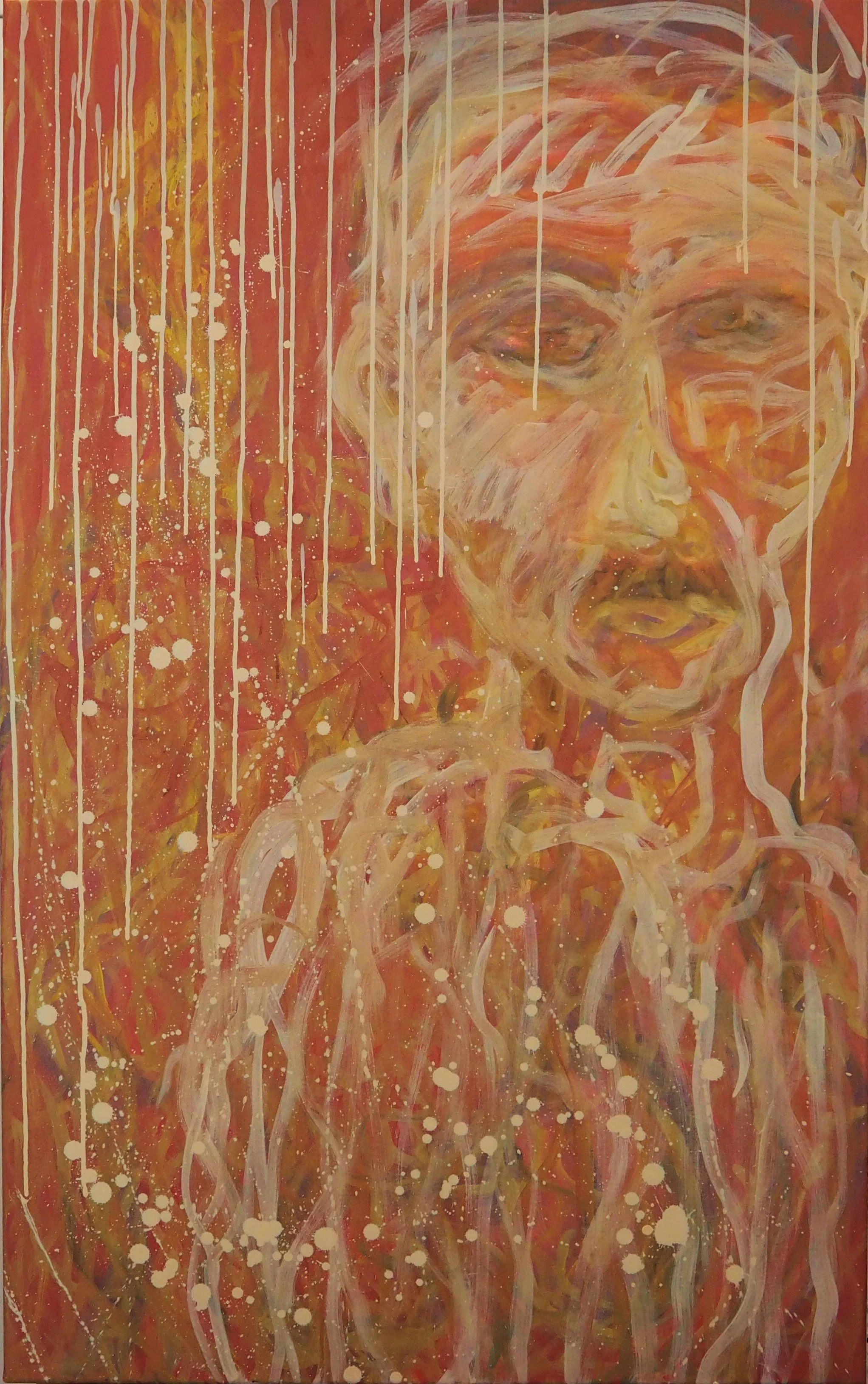 "Two of Four", 30"x48", oils atop acrylics on canvas, completed October of 2022, not available