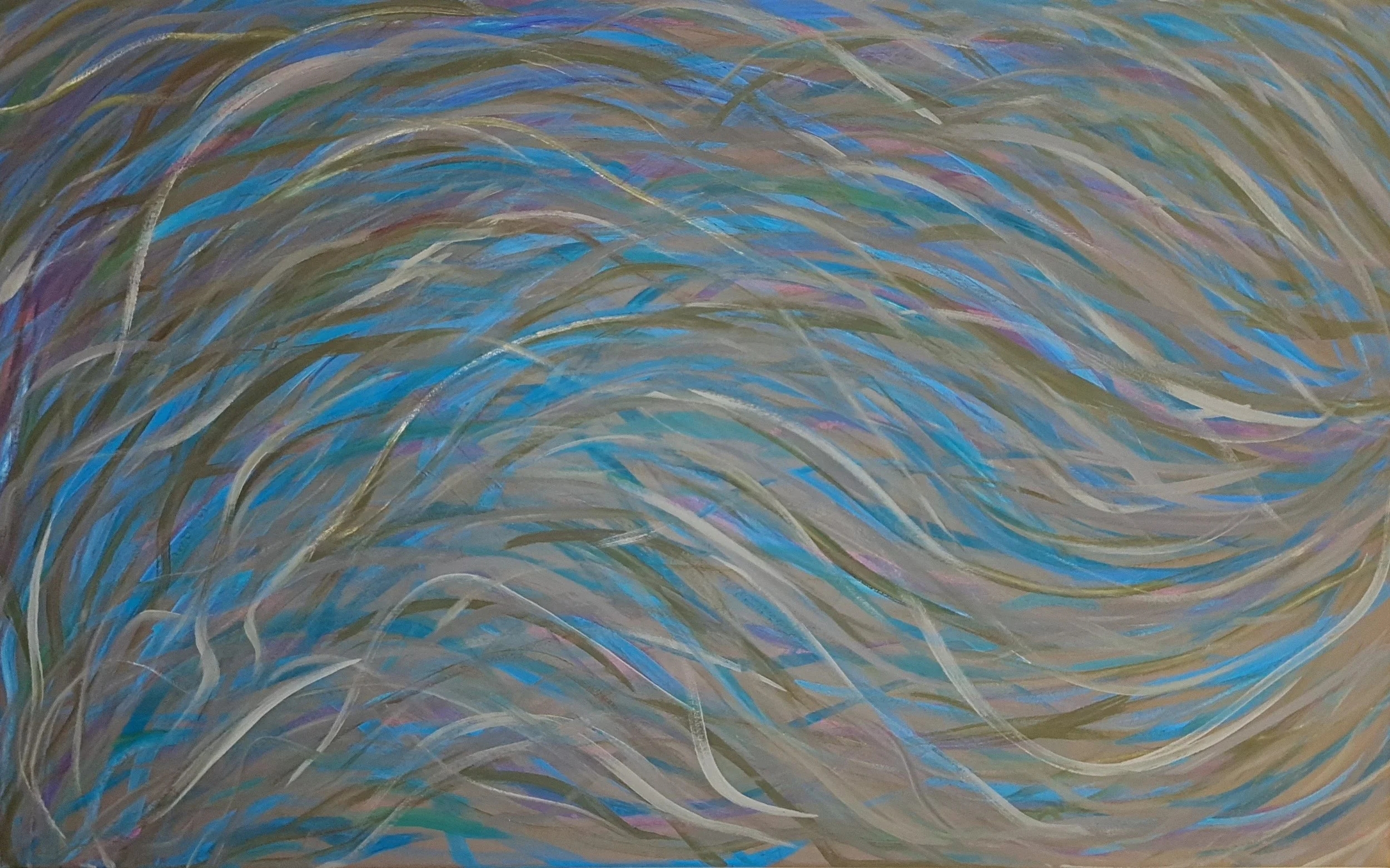 "Surge", 30"x48", oils atop acrylics, completed April of 2025, for a suggested purchase amount of $800