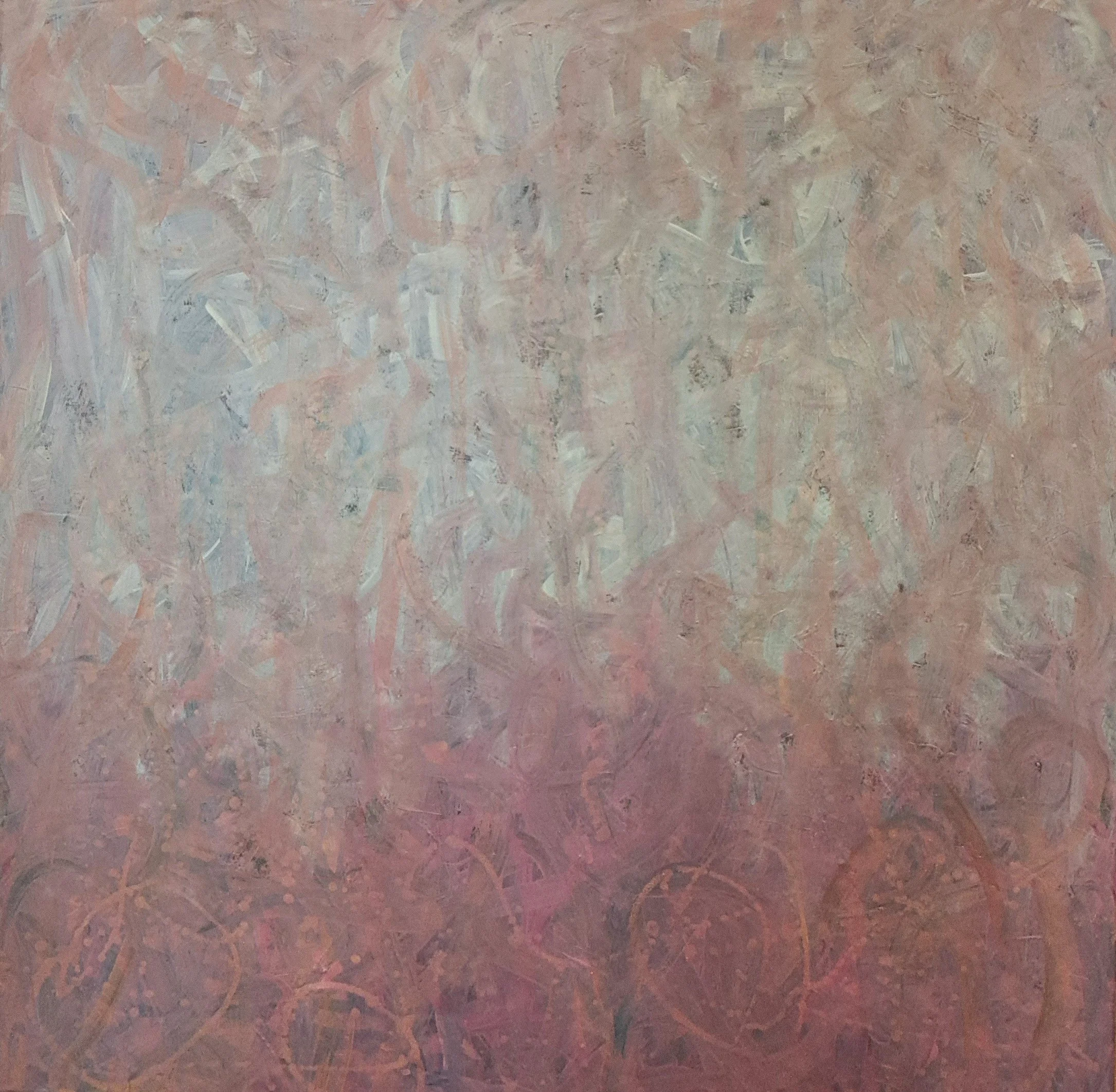 "Bring Mother a Shawl", 36"x36", oils atop acrylics, completed April of 2025, for a suggested purchase amount of $600