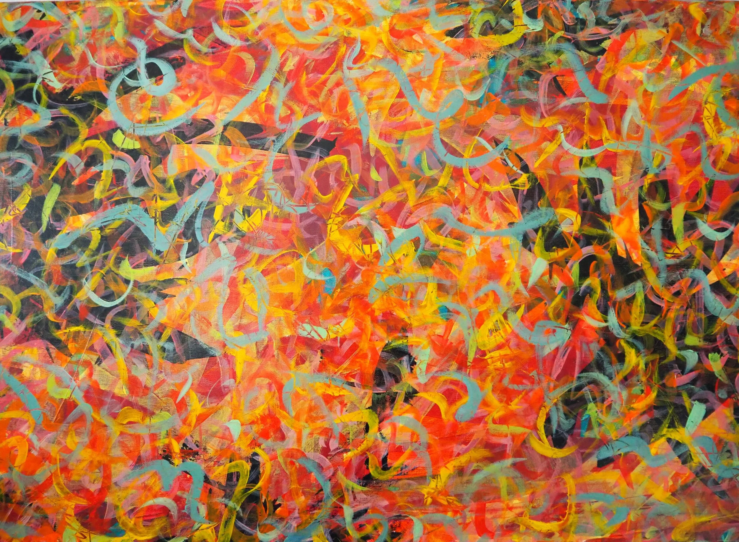 "Ardently Yours", acrylics on canvas, 36"x24", July of 2020; not available