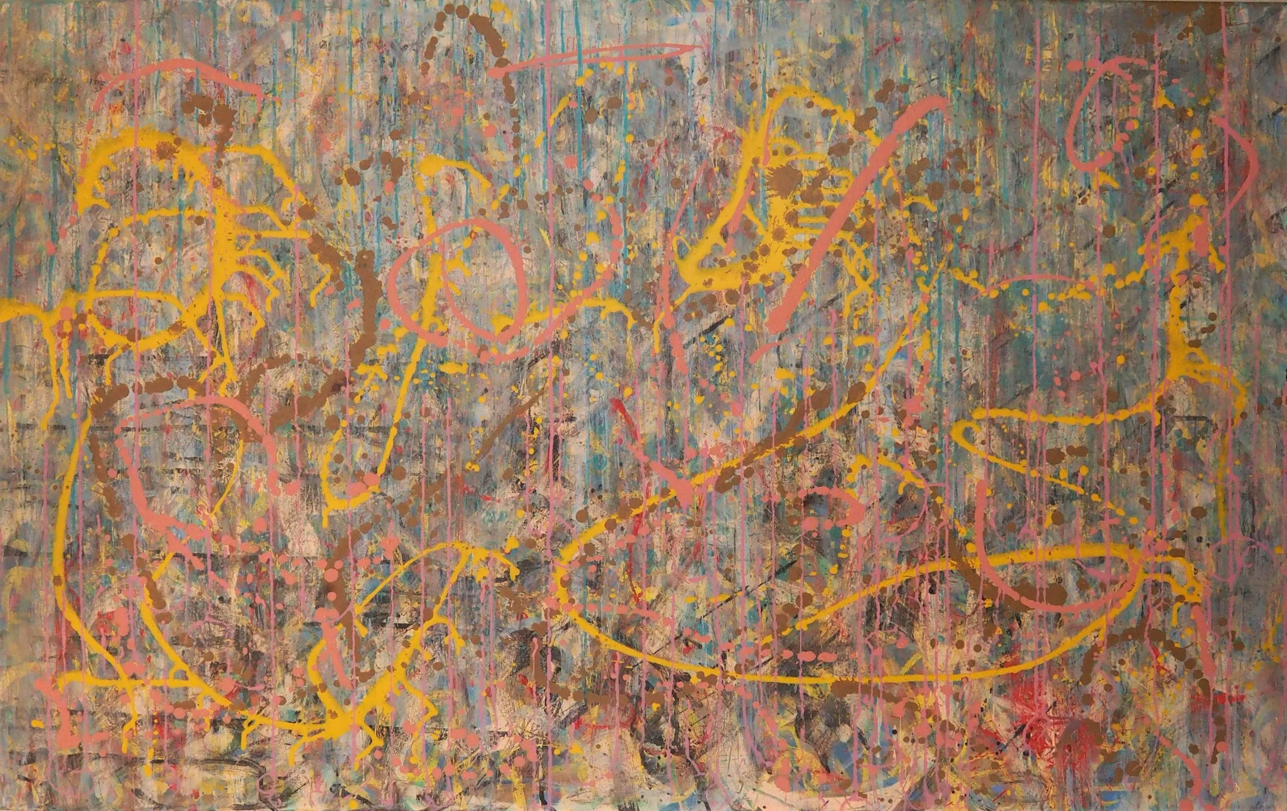 "On a Sweet, Rainy Day", oils over acrylics on canvas, 48"x30". completed February of 2023; for a suggested purchase amount of $800