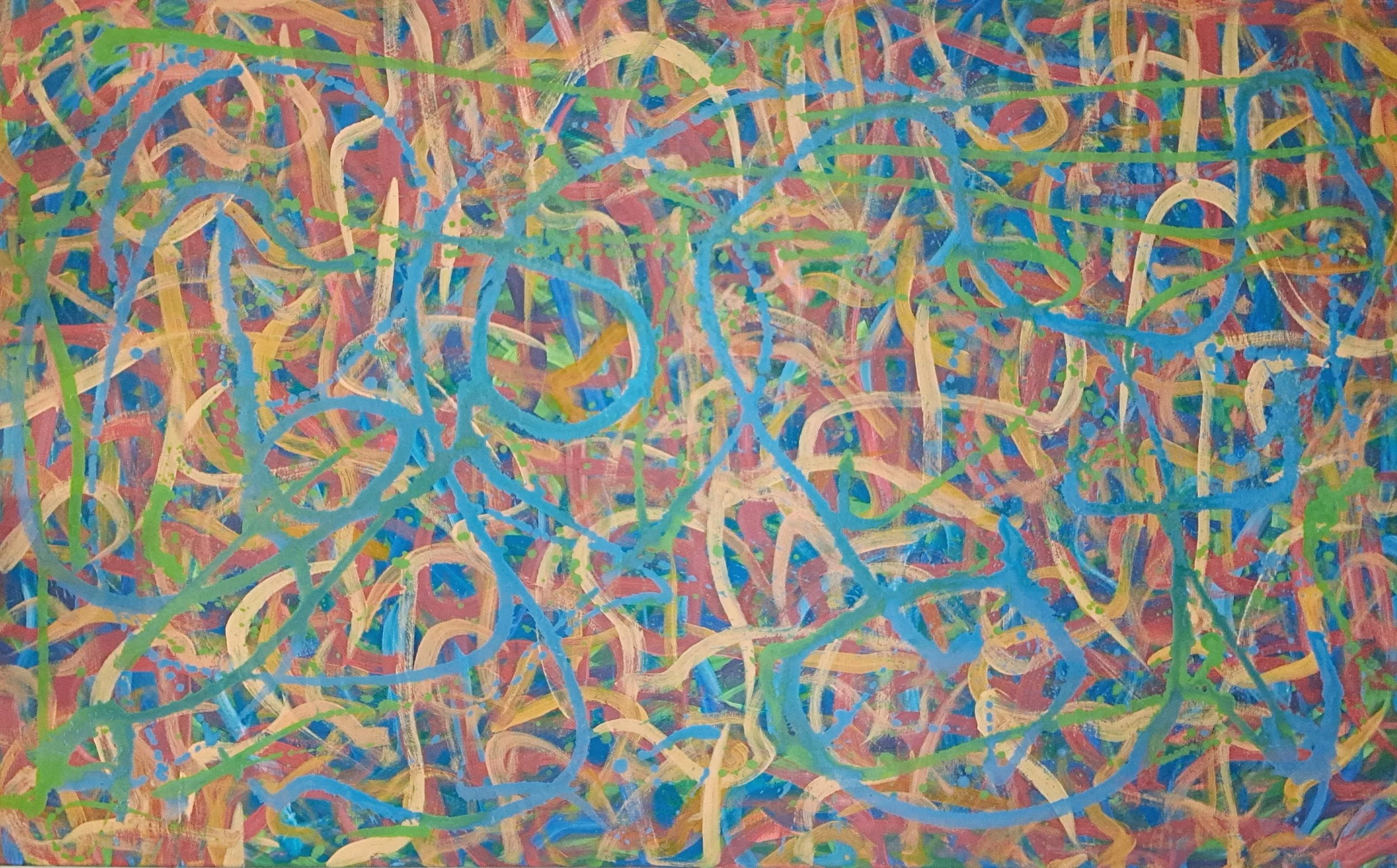 "Yesterday's Yesteryear", 30"x48", oils atop acrylics, completed May of 2025, for a suggested purchase amount of $750