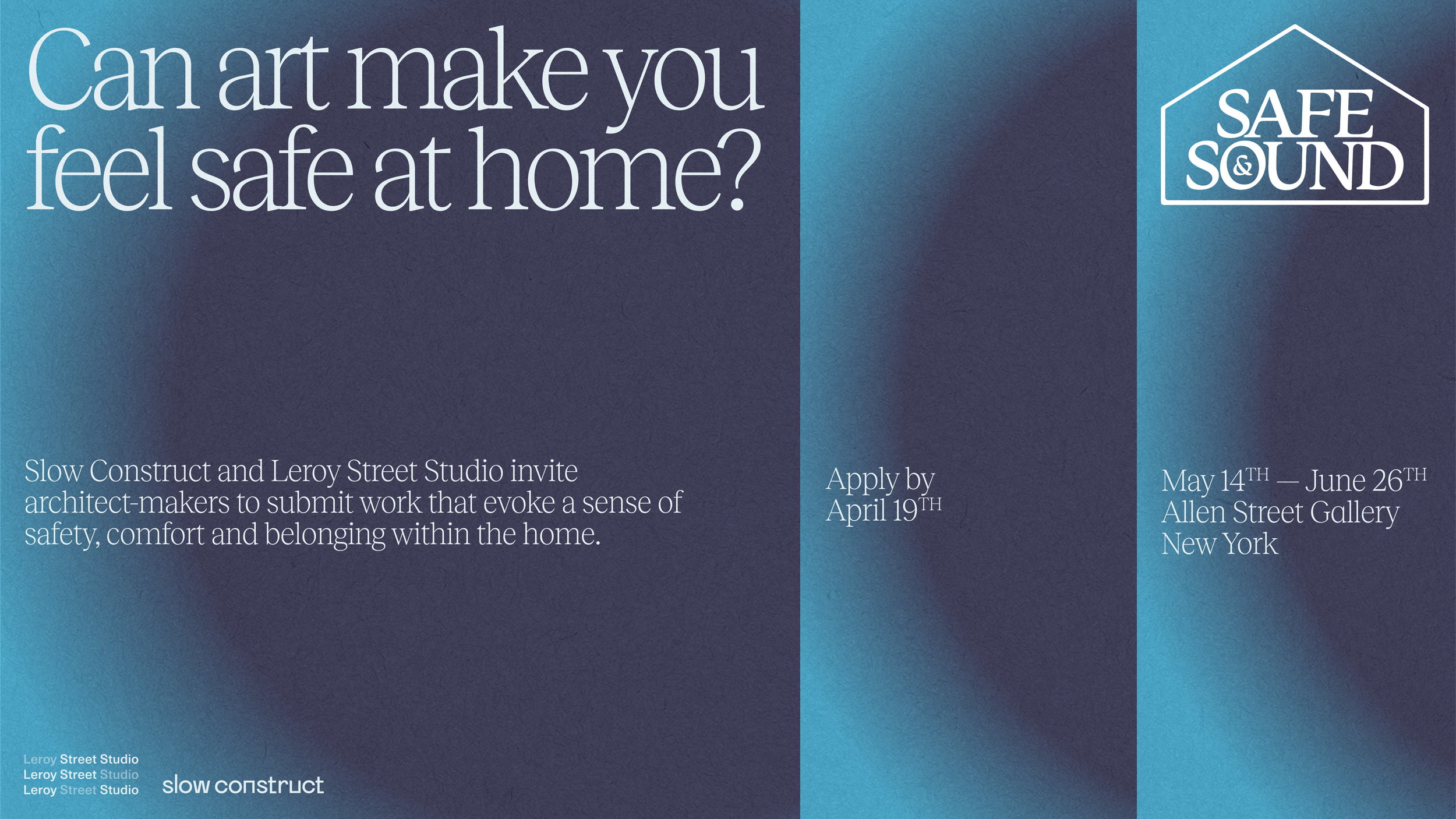 Open Call for Slow Construct and Leroy Street Studio at Allen Street Gallery for NYCxDesign