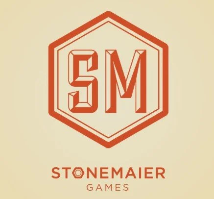 Logo for Stonemaier Games featuring the initials 'SM' inside a hexagon.