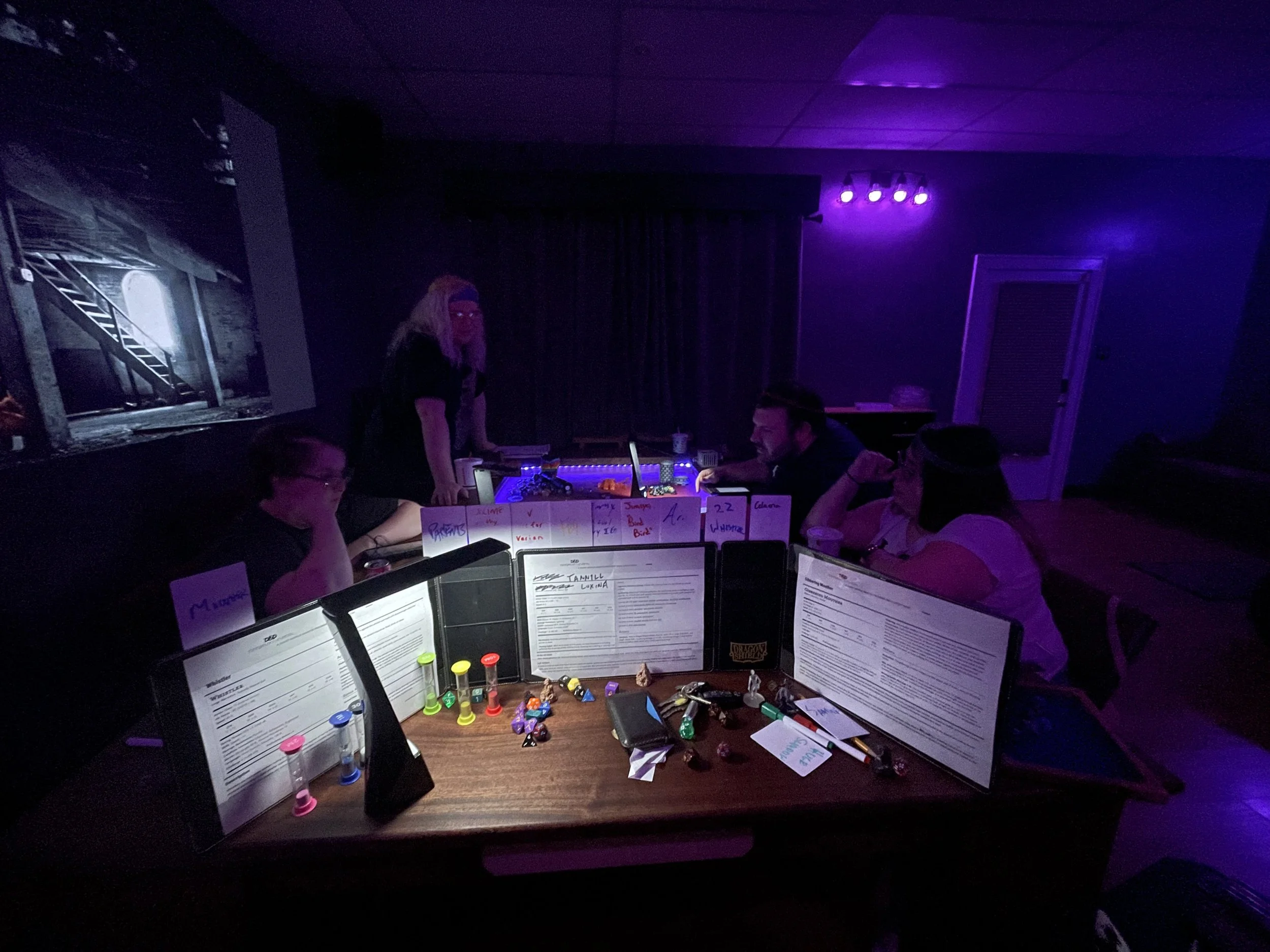 Dungeons & Dragons players in the Lair