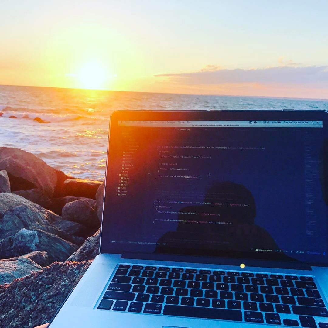 Incredible view watching the sunset in Rhode Island. Every chance I get I'm pushing some new updates, I usually work on 3-5 different projects depending on motivation and time. Lately, however, I've been doing a lot of traveling; within the last six 