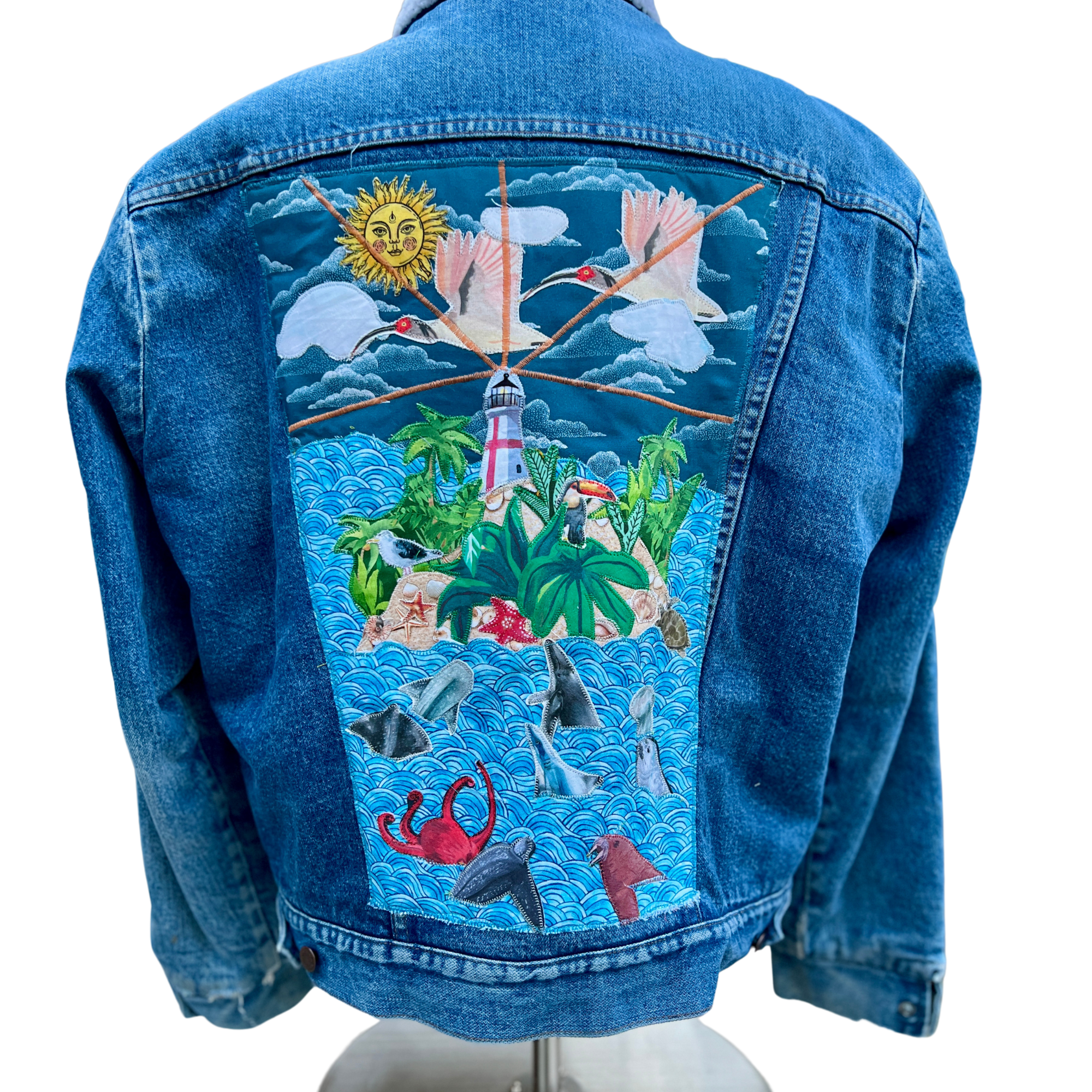 Life as an Island Upcycled Denim Jacket