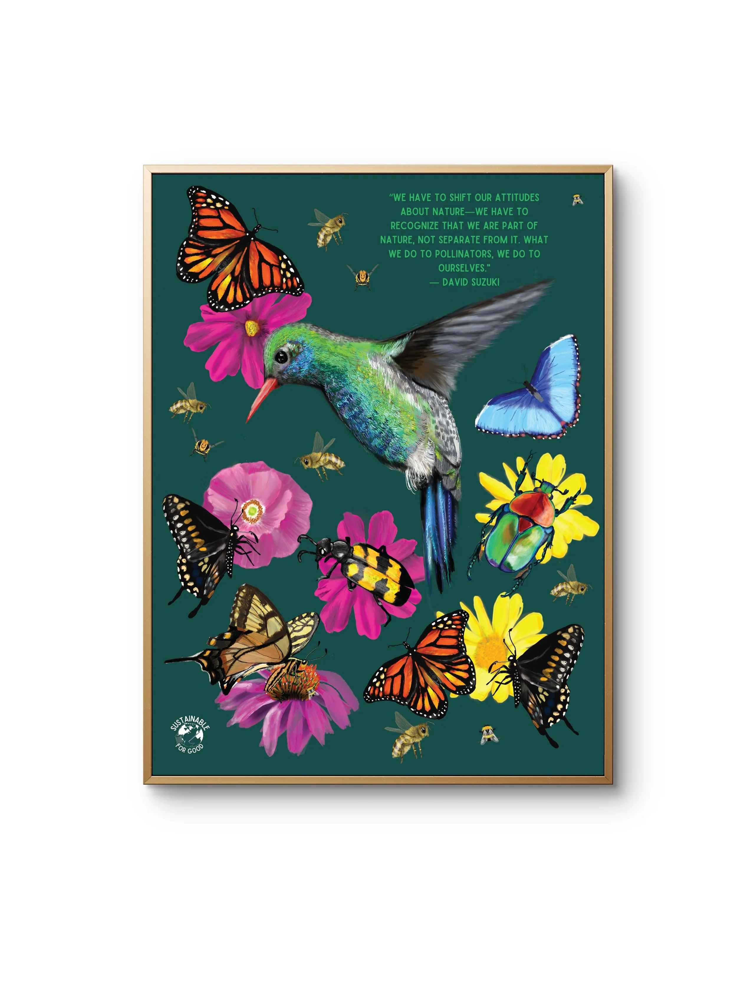Pollinator Celebration Fine Art Print- 8x10",  18x24"