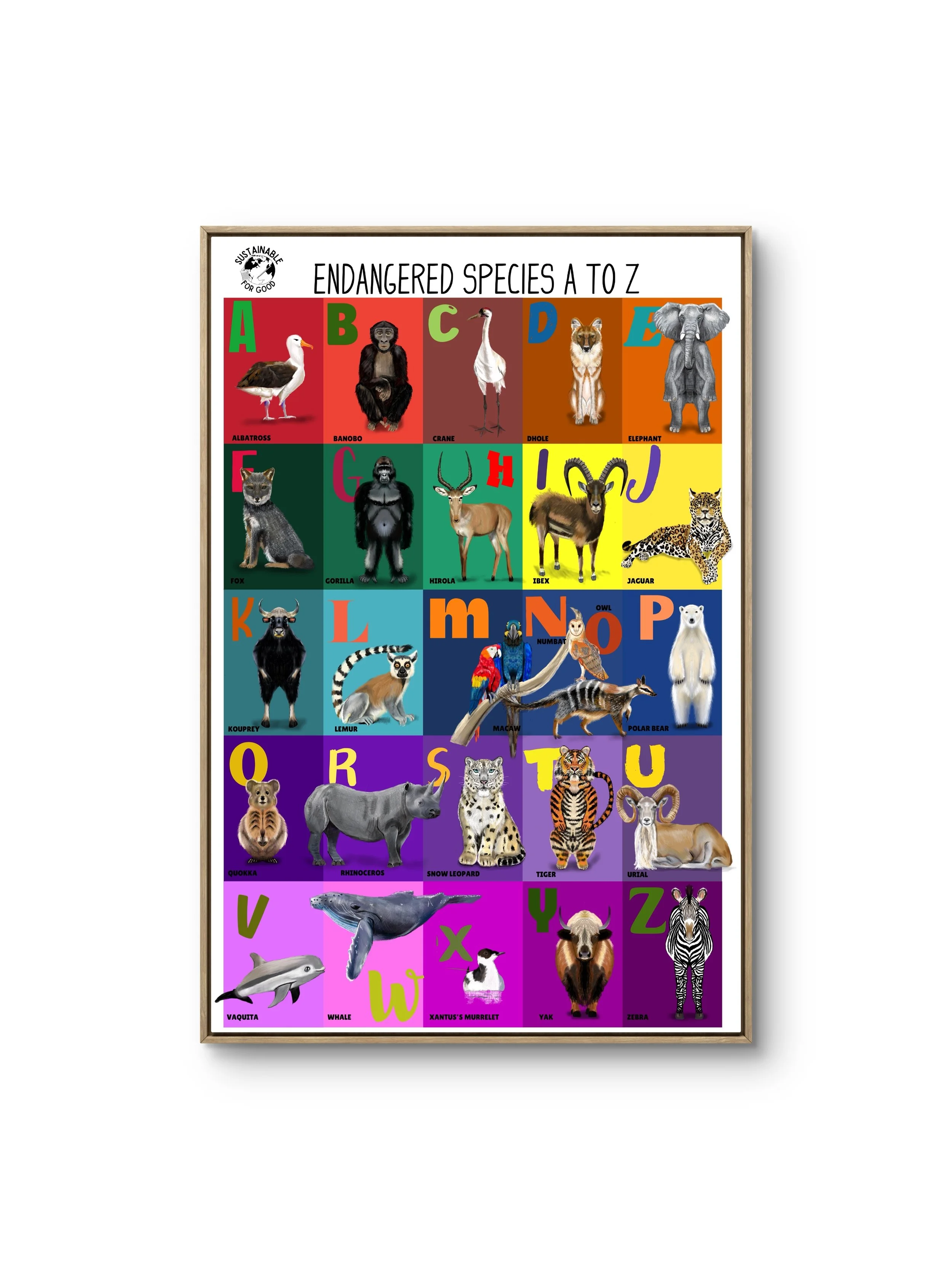 Endangered Species A-Z Art Print