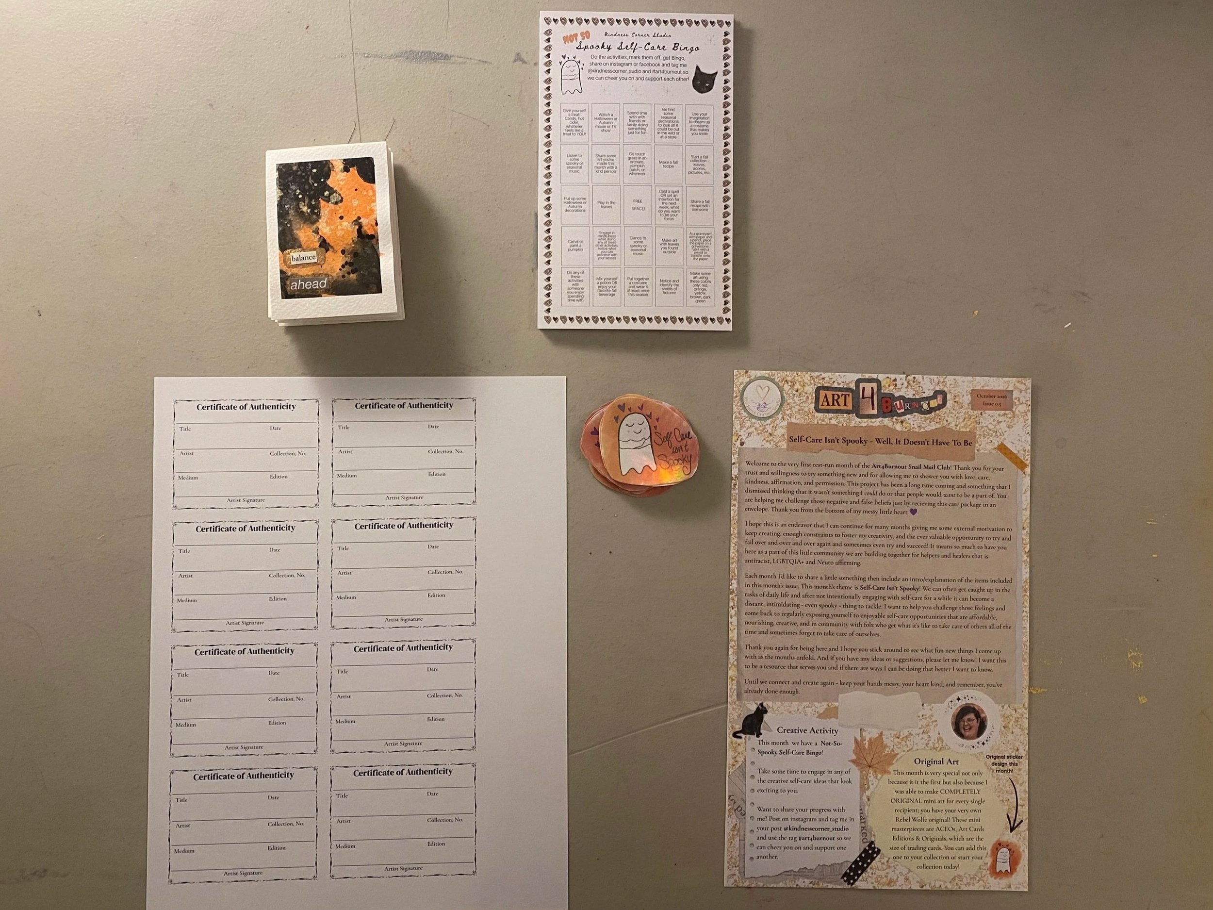 Art4Burnout Monthly Snail Mail Subscription