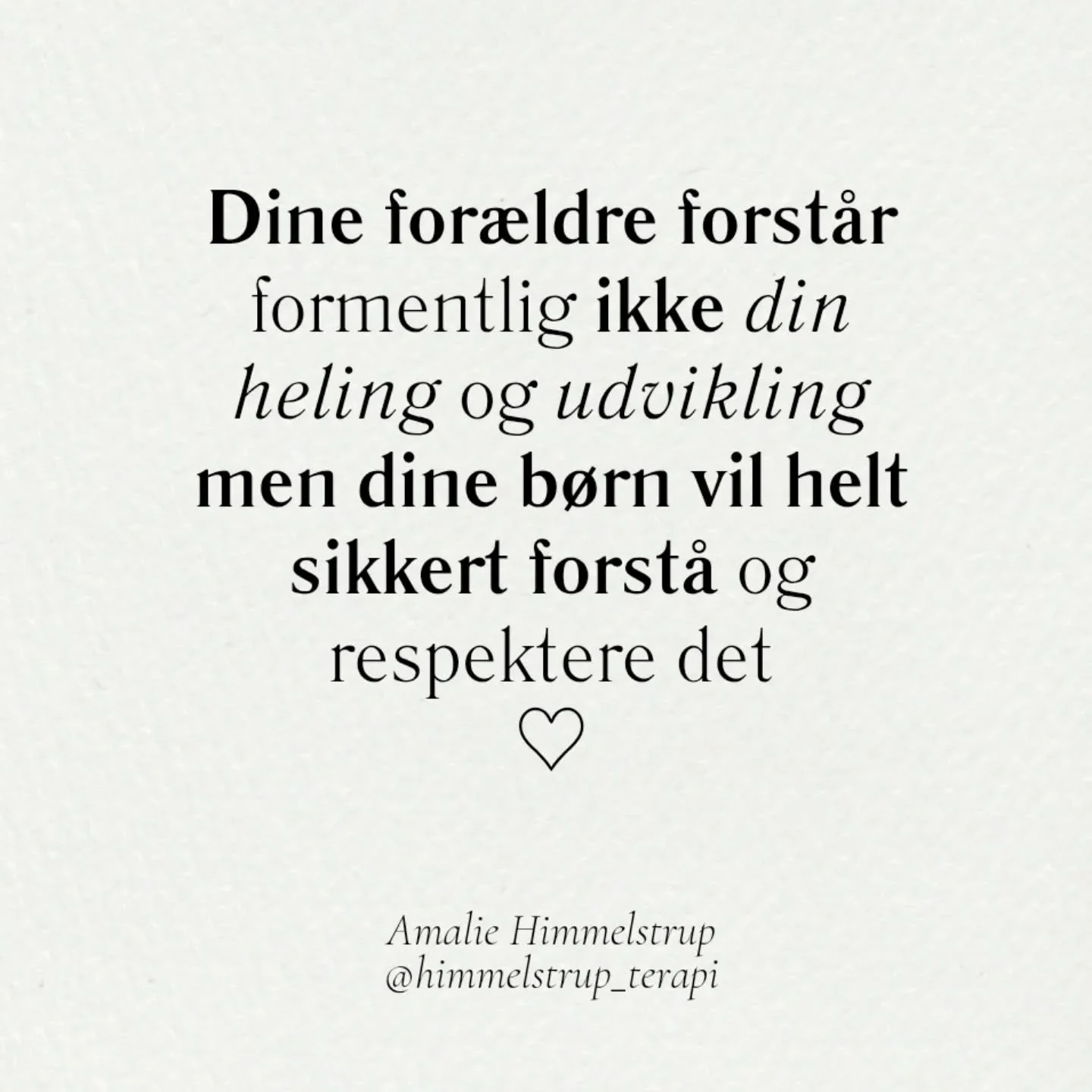 Det er muligt at bryde de dysfunktionelle, relationelle m&oslash;nstre ~ 

Vi har allesammen noget med fra vores for&aelig;ldre, som vi kan have gavn af at afl&aelig;re eller udvikle.

Hellere nu end senere. 

Det er v&aelig;rd at smide det, vi ikke 