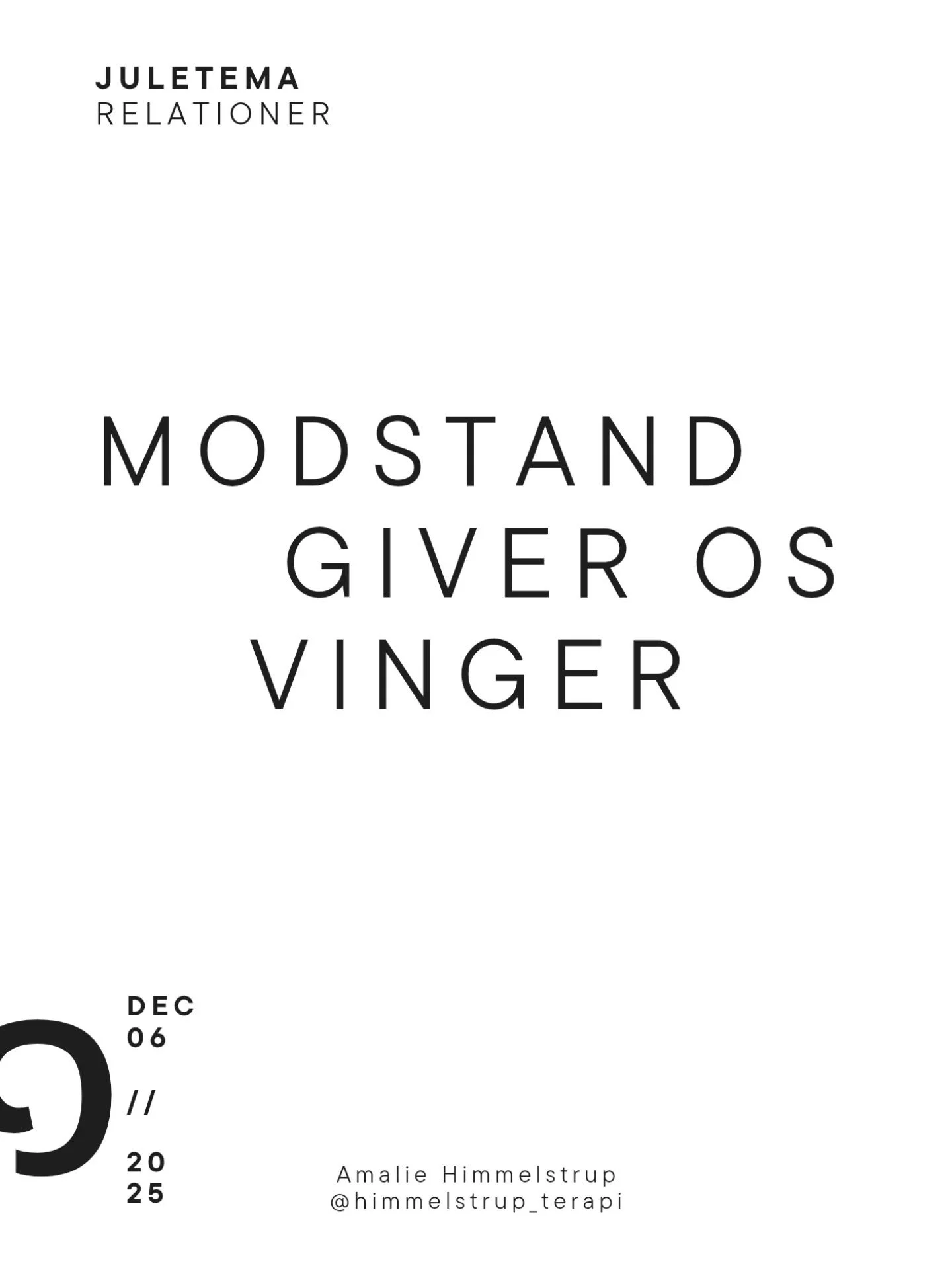 6/12 Juletema: RELATIONER ~ Det er en myte, at forhold skal v&aelig;re lette.

Vores parforhold holder altid et spejl op for de m&aring;der, vi har brug for at vokse p&aring;. Det er en stor udfordring at acceptere. Og det er ikke alle, der t&oslash;