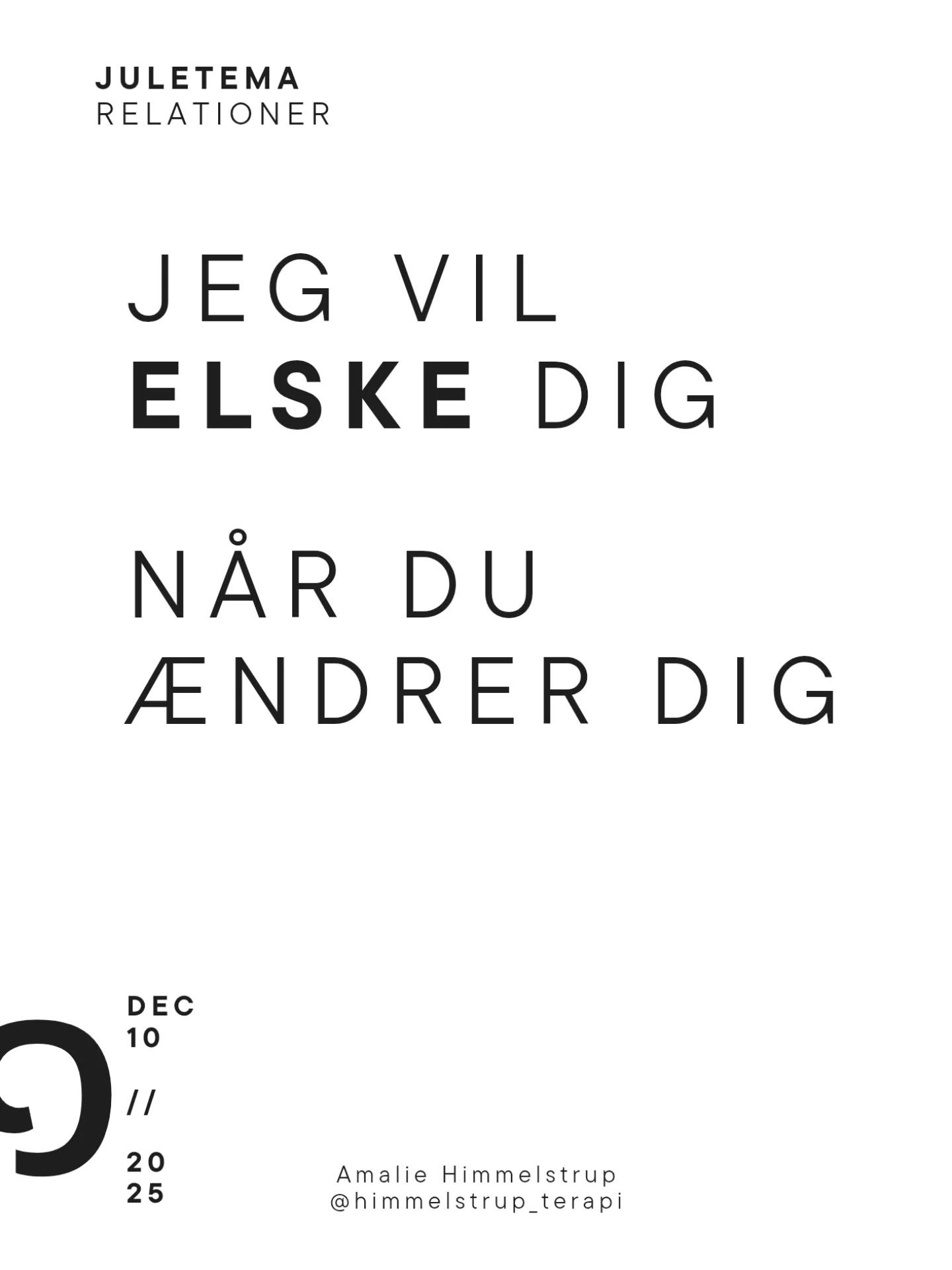Virker ikke 💩💔 ~ 10/12 Juletema: Relationer

Vi kan v&aelig;lge at slutte fred med forventningerne om, at andre skal &aelig;ndre sig, f&oslash;r vi kan have det godt eller v&aelig;re glade og tilfredse i livet.

Vi kan v&aelig;lge ikke at k&aelig;m