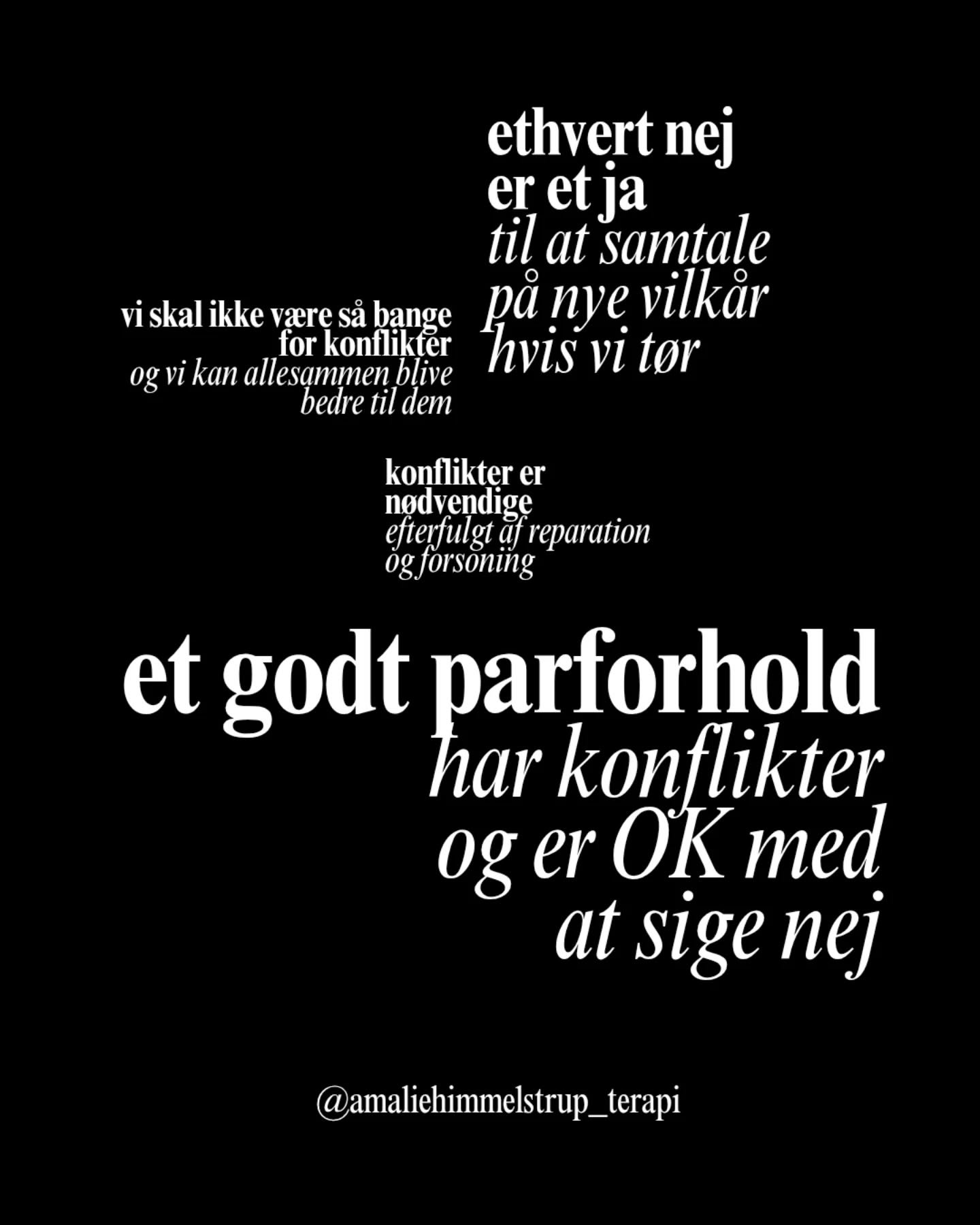 Konflikter, forsoning og sv&aelig;re samtaler er et must for tillid og tryghed i relationer ~ 

.
.
.

Konflikth&aring;ndtering, tydelig kommunikation og f&oslash;lelsesregulering kan heldigvis tr&aelig;nes,

@amaliehimmelstrup_terapi

♡