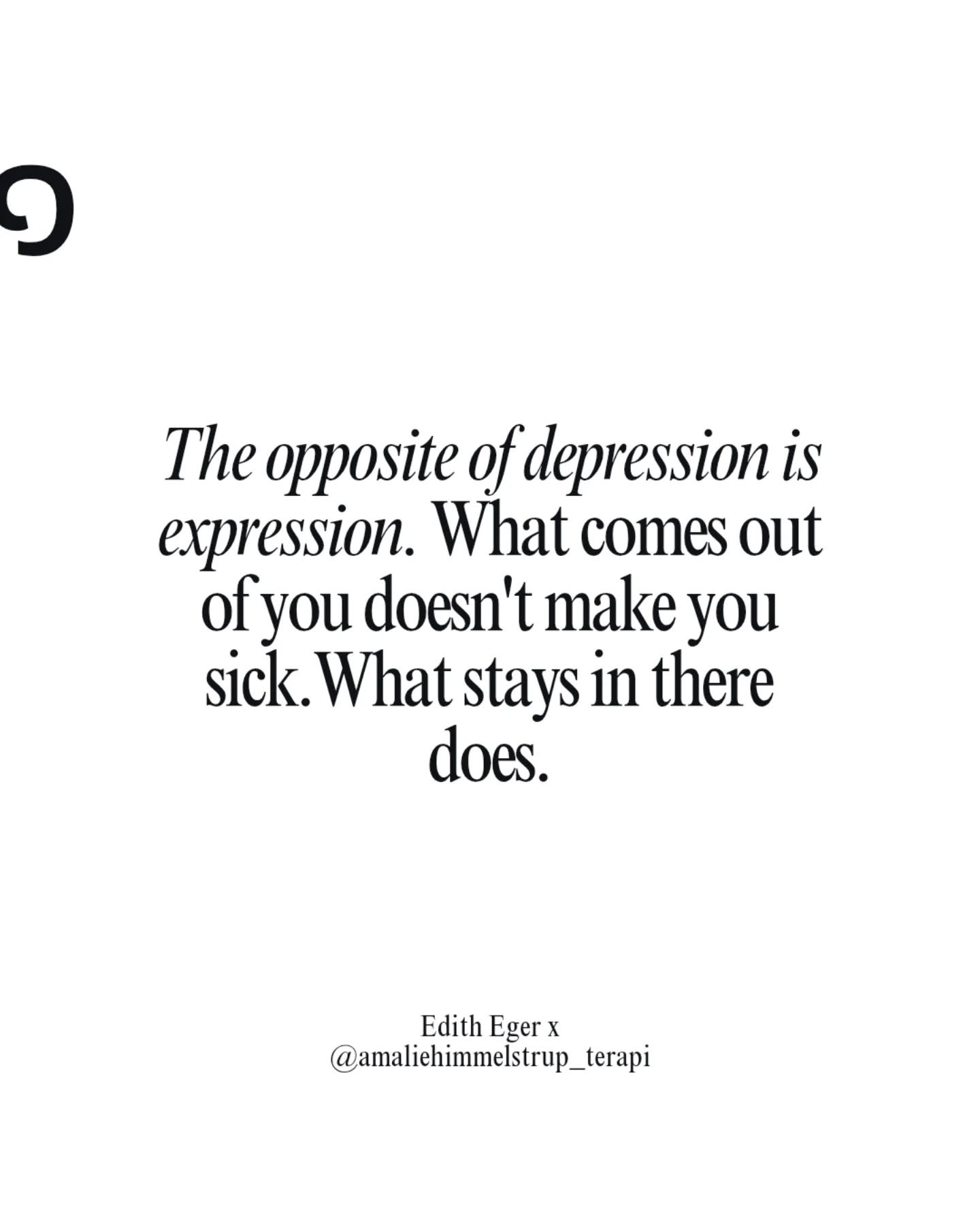Terapi kan forebygge og behandle depression ~

Nedtrykthed, manglende energi og begejstring, h&aring;bl&oslash;shed, dalende selvv&aelig;rd og tab af lyst/interesse er nogle af de symptomer, vi skal holde &oslash;je med, hvis vi vil tage depressionen