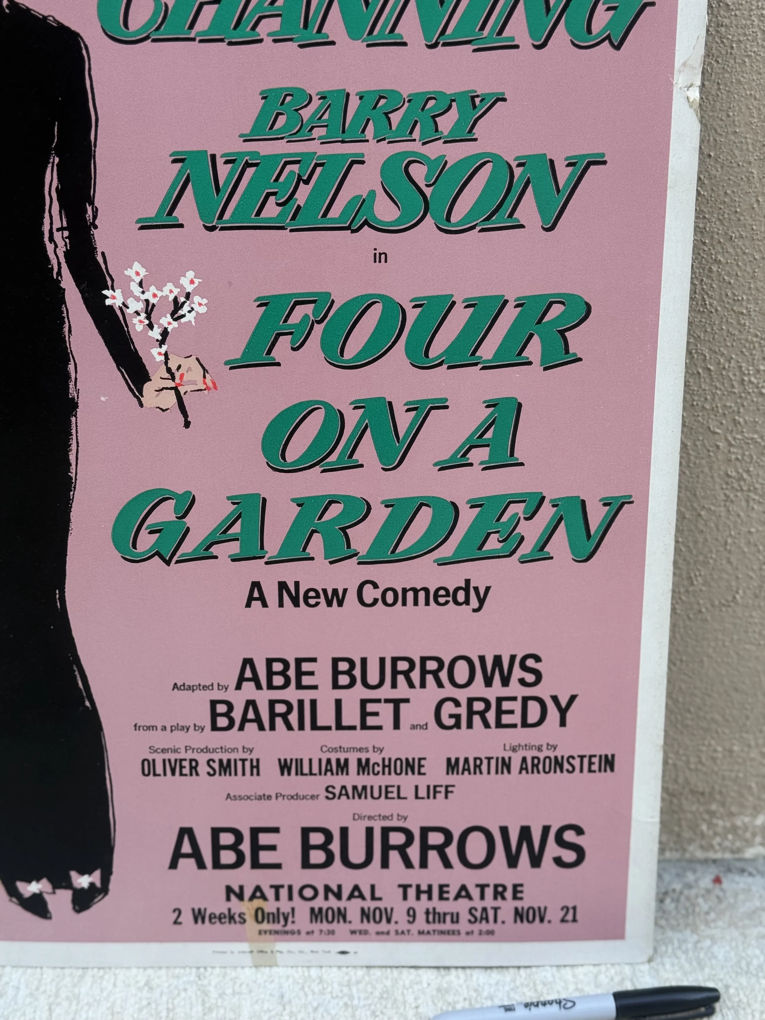Lower half of the Four on a Garden poster showing the credits