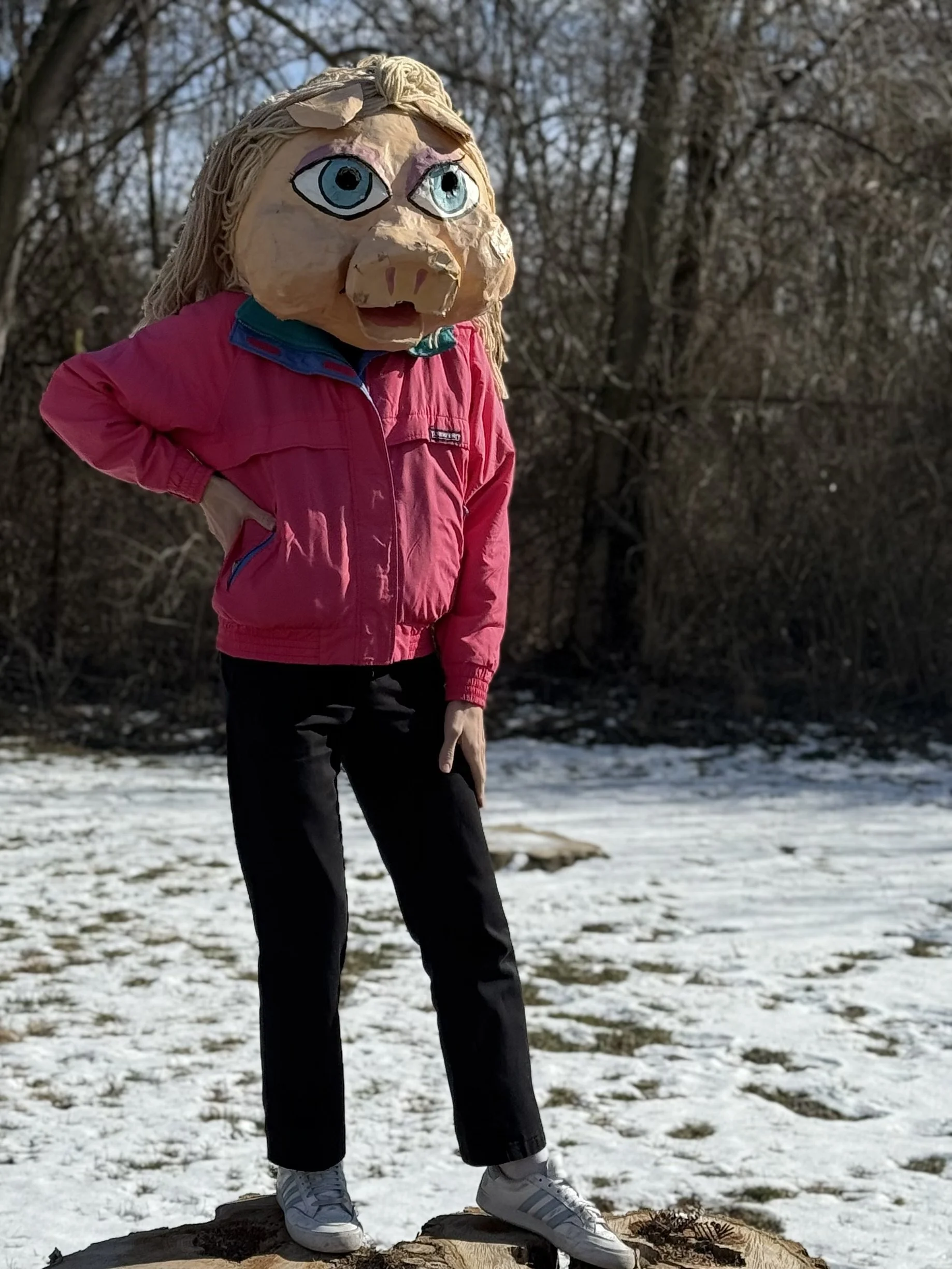 Vintage Miss Piggy Papier-mâché Head