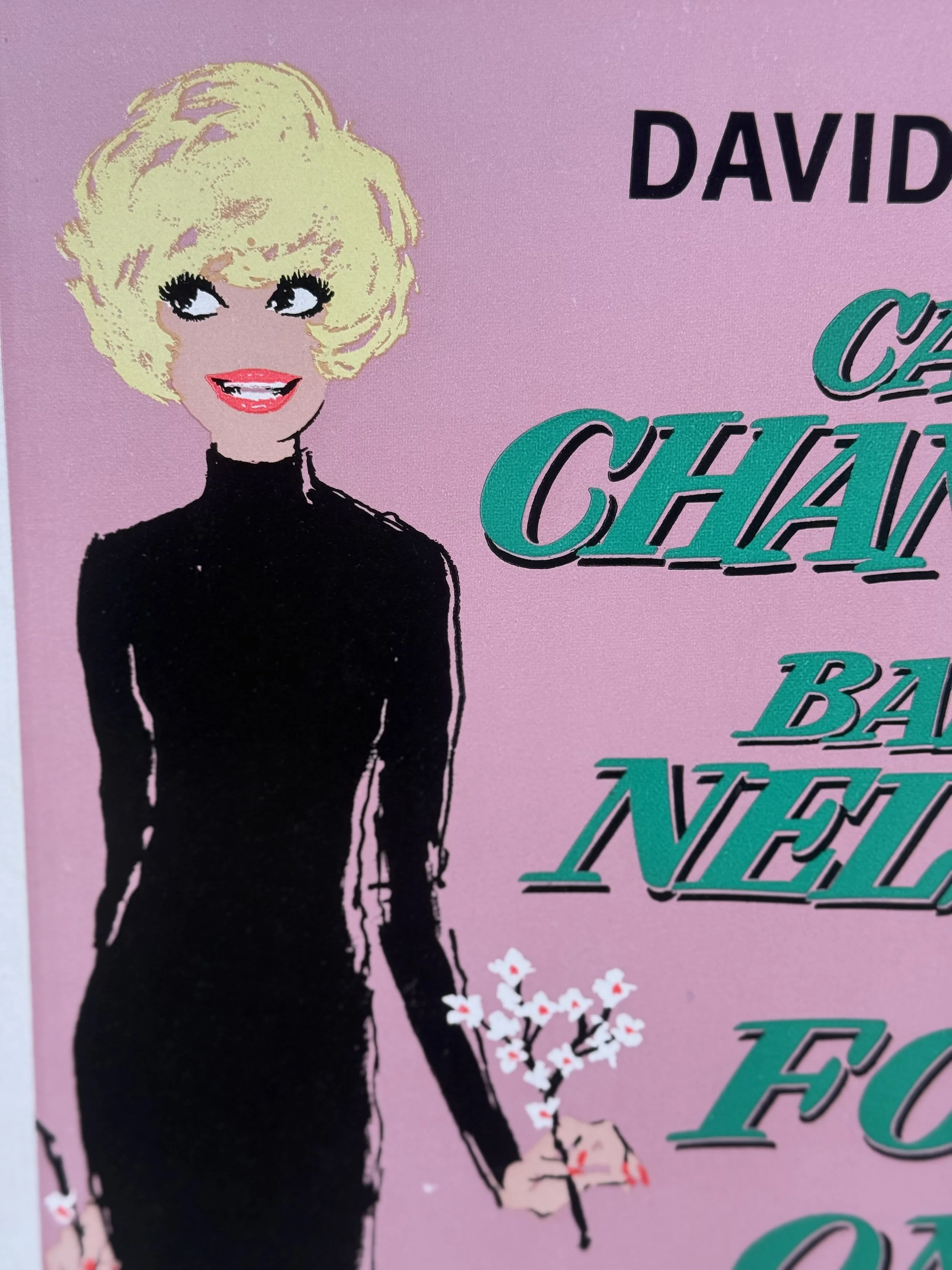Close-up of the Carol Channing illustration on the poster