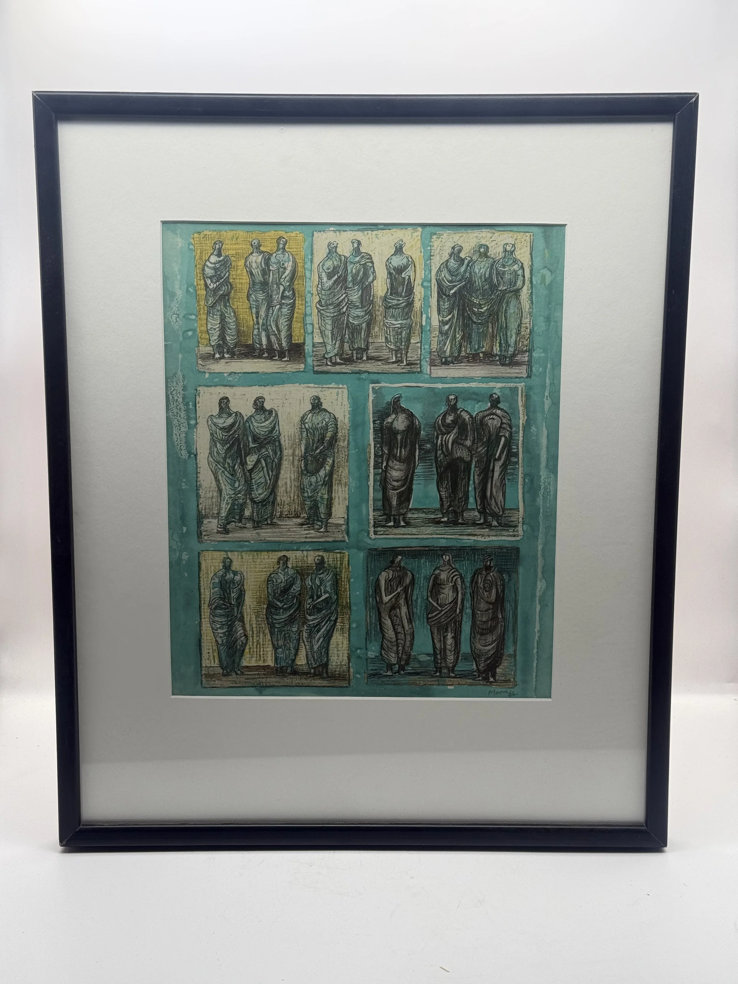 Henry Moore Study of 3 Figures Litho