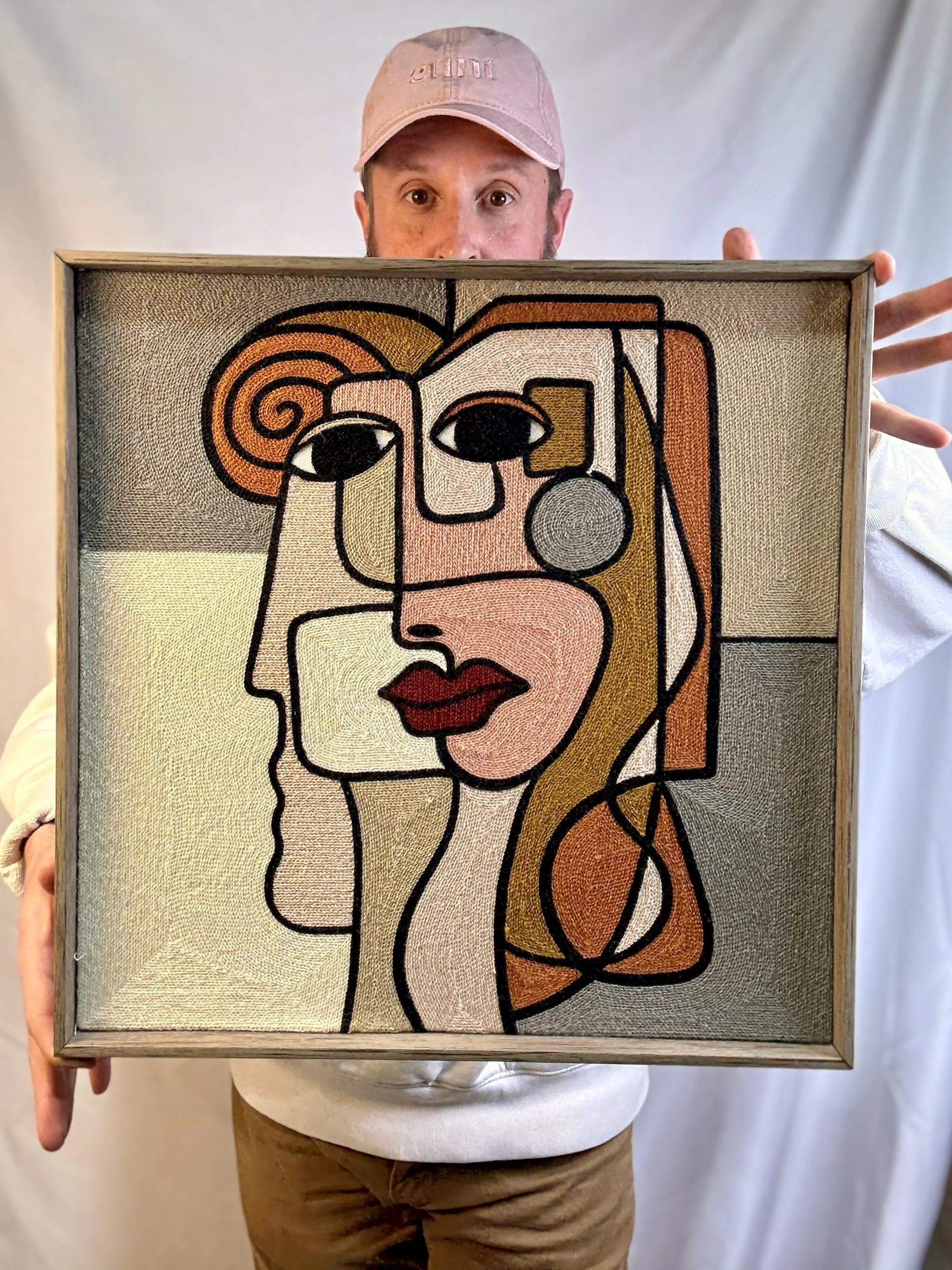 Modern Picasso-esque Fiber Art