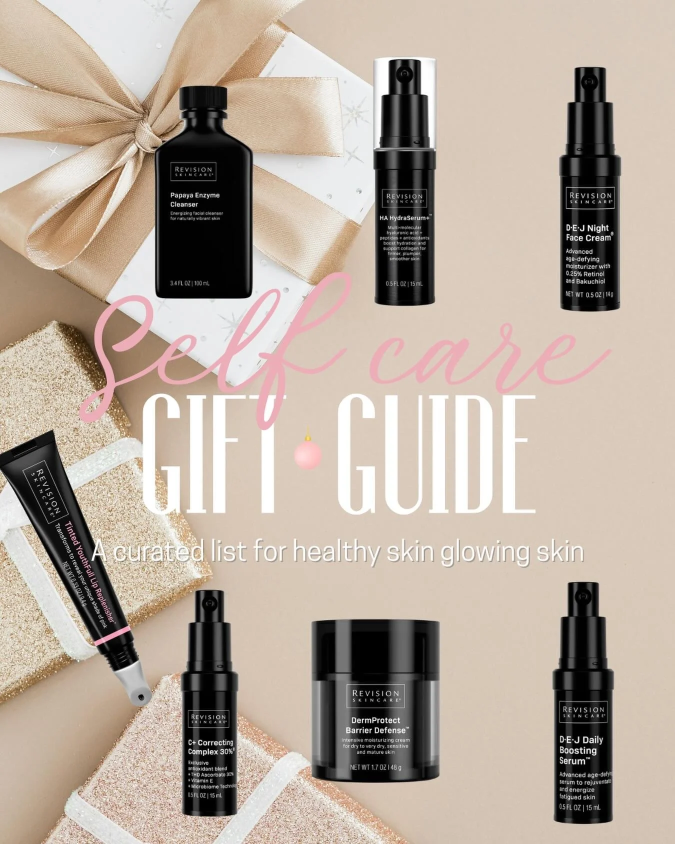 &lsquo;Tis the season for glowing skin.💫 Explore our Revision Skincare favorites, perfect for stocking stuffers, self-care moments, and holiday magic. 🪄🎁💝

#holidaygiftguide #revisionskincare #glowingskin #retinol #vitamincserum #peptideskincare