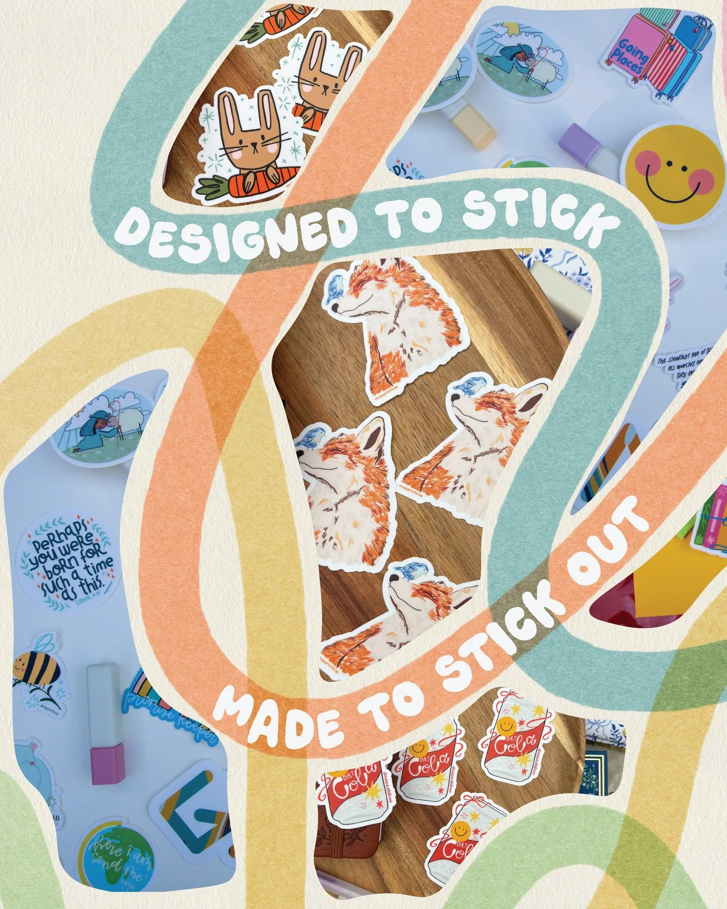 Wickline's Stickers are designed to stick and made to stick out! I hope you enjoy adding some color to your life with these fun designs!