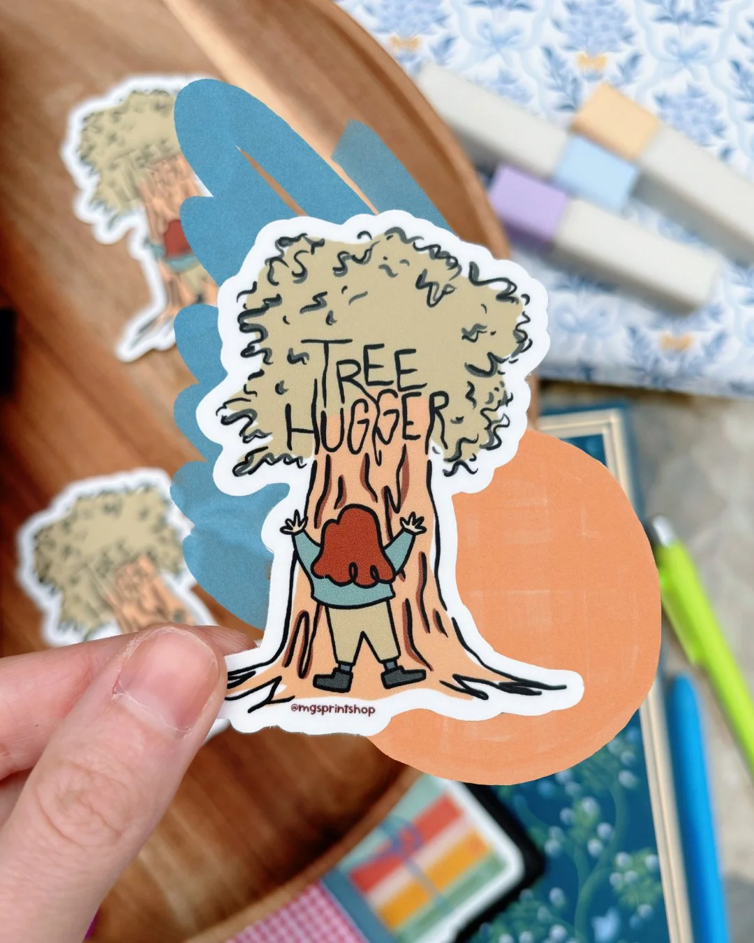 This is our new best seller and it makes me so happy! My friend and I visited Sequoia National Park last year to see the Red Wood trees. That trip inspired lots of doodles!