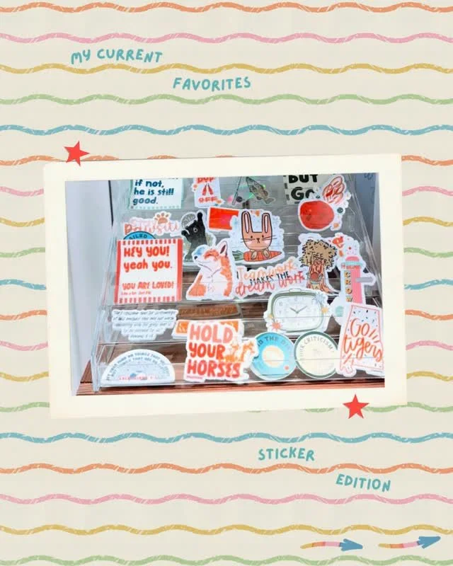 My current favorite stickers and why! Do you have a current fav?⁠
⁠
Wickline Stickers Guarantees:⁠
- Guaranteed Cute Stickers⁠
- Guaranteed Waterproof Stickers⁠
- Guaranteed Original Designs straight from my imagination