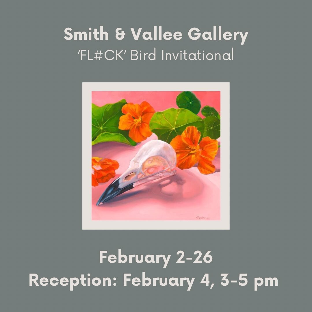 Excited that my painting, &ldquo;Flourish&rdquo; will be part of the annual Bird Invitational show at @smithandvalleegallery next month. The opening is on Saturday Feb 4th- would love to see you there! If you&rsquo;ve not been to Edison, come early a