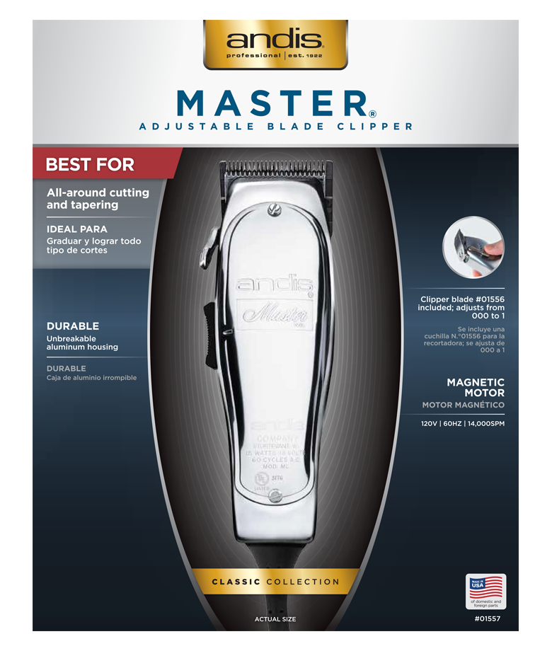 Andis Professional Corded Master Adjustable Blade Clipper