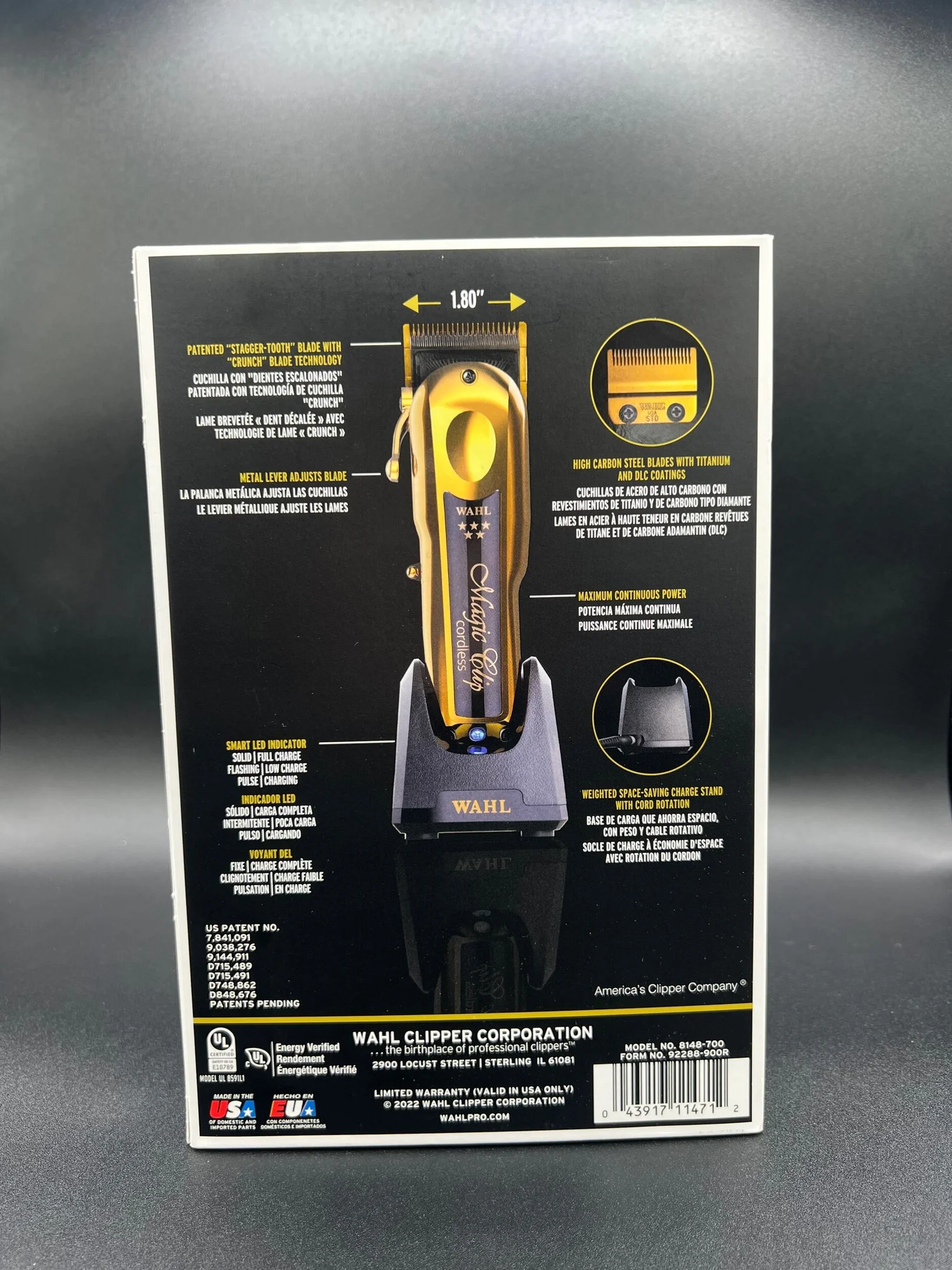 脱毛・除毛 WAHL MAGIC CLIP GOLD EDITION Wahl Limited Edition Cordless Gold Magic Clip + Wahl Limited