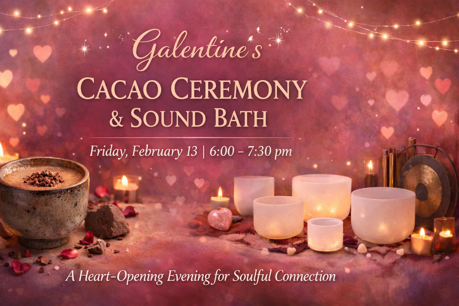 Galentine’s Cacao ceremomy + Sound Bath