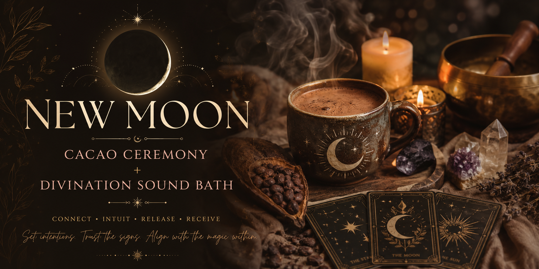 New Moon Cacao ceremomy + Diination Sound Bath