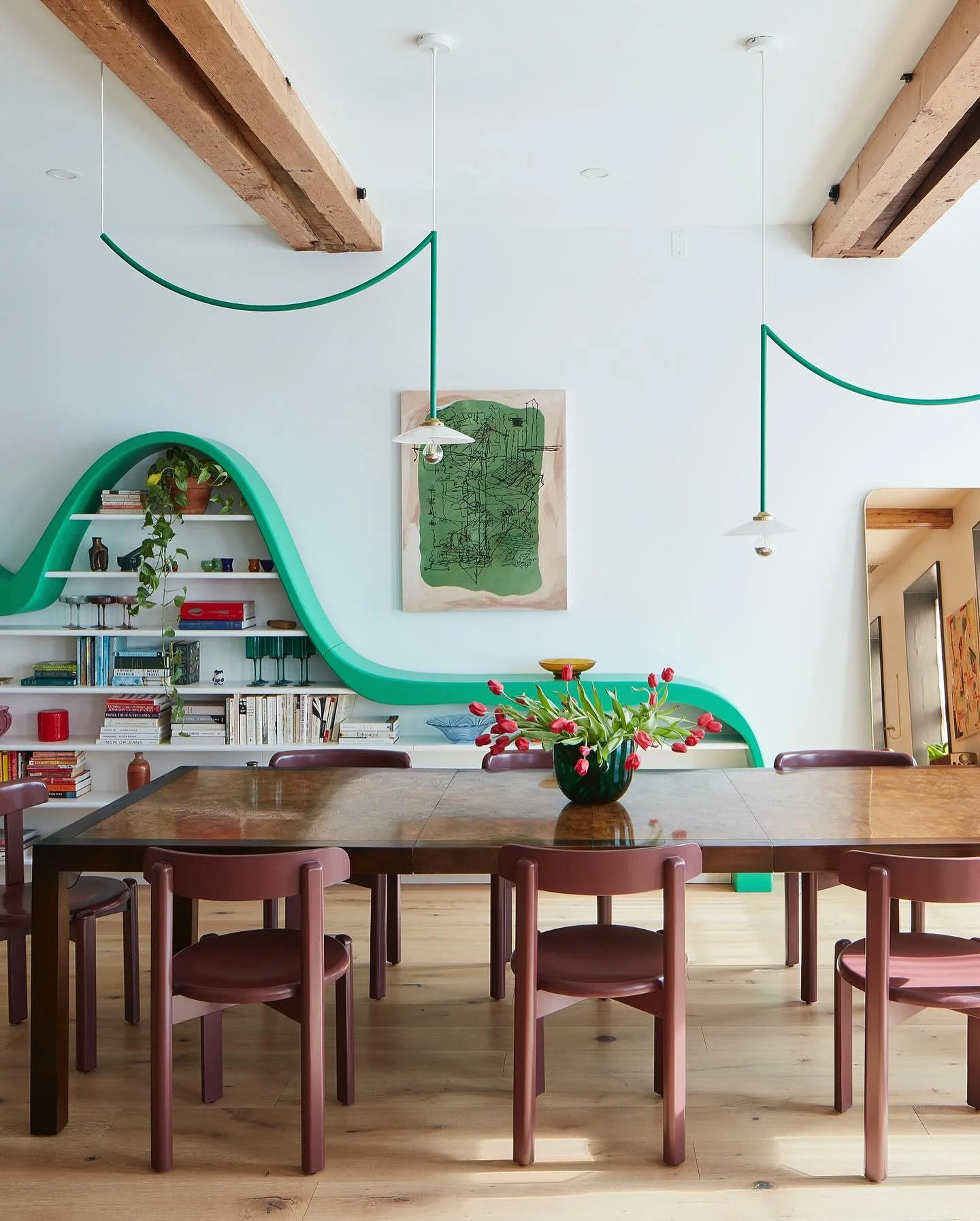 As featured on @dezeen 
Design @batliboi.studio 
Words @dahowarth 
Photos @ashoksinhaphoto 

Industrial charm meets playful color in this Brooklyn loft, thoughtfully renovated by Brooklyn based Batliboi Studio. Set in an early 20th-century former man